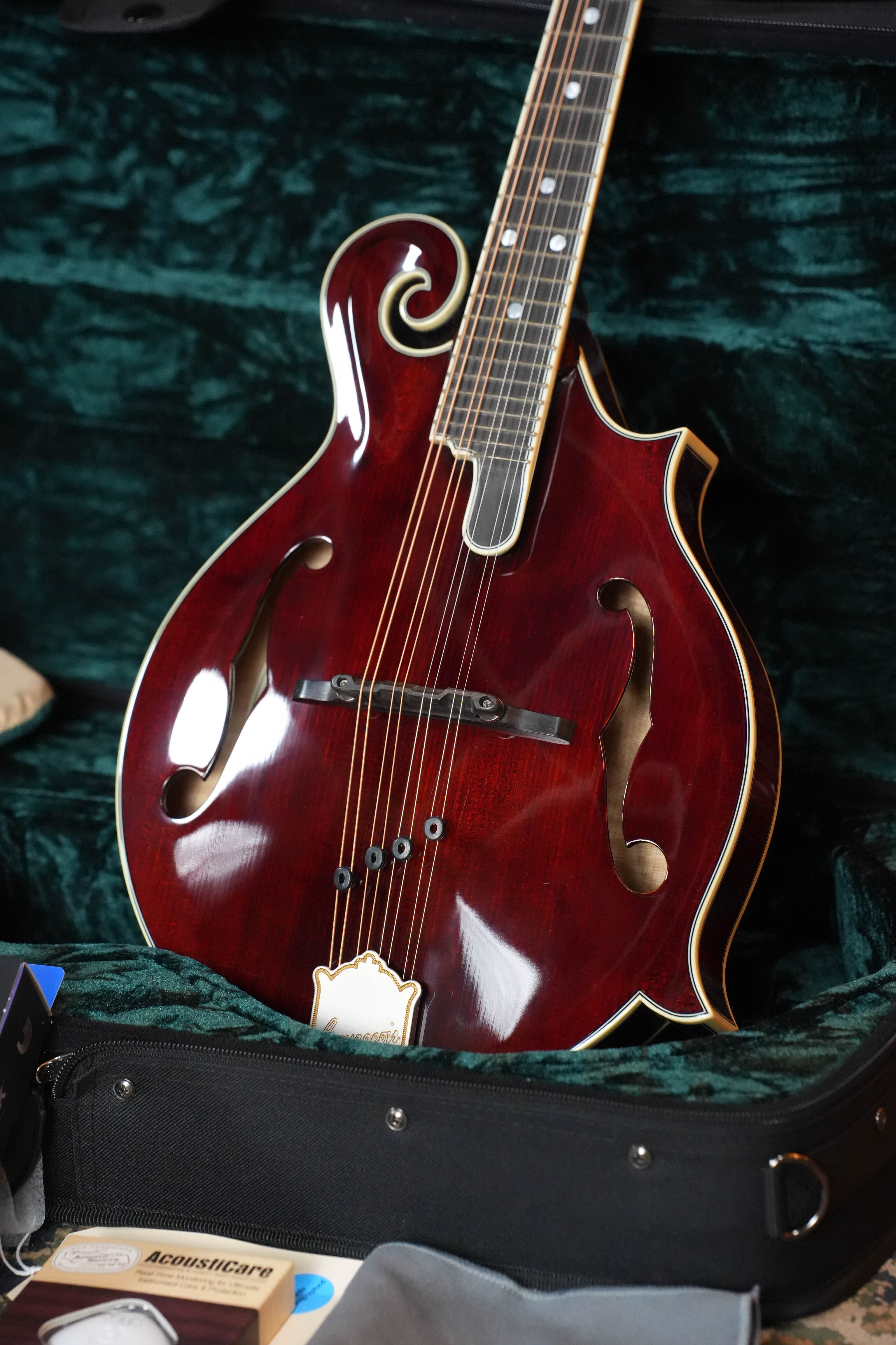 Bourgeois TAS Exclusive M5-F-CR Aged-Tone Adirondack/Maple Cordovan Red F-Style Mandolin #2141