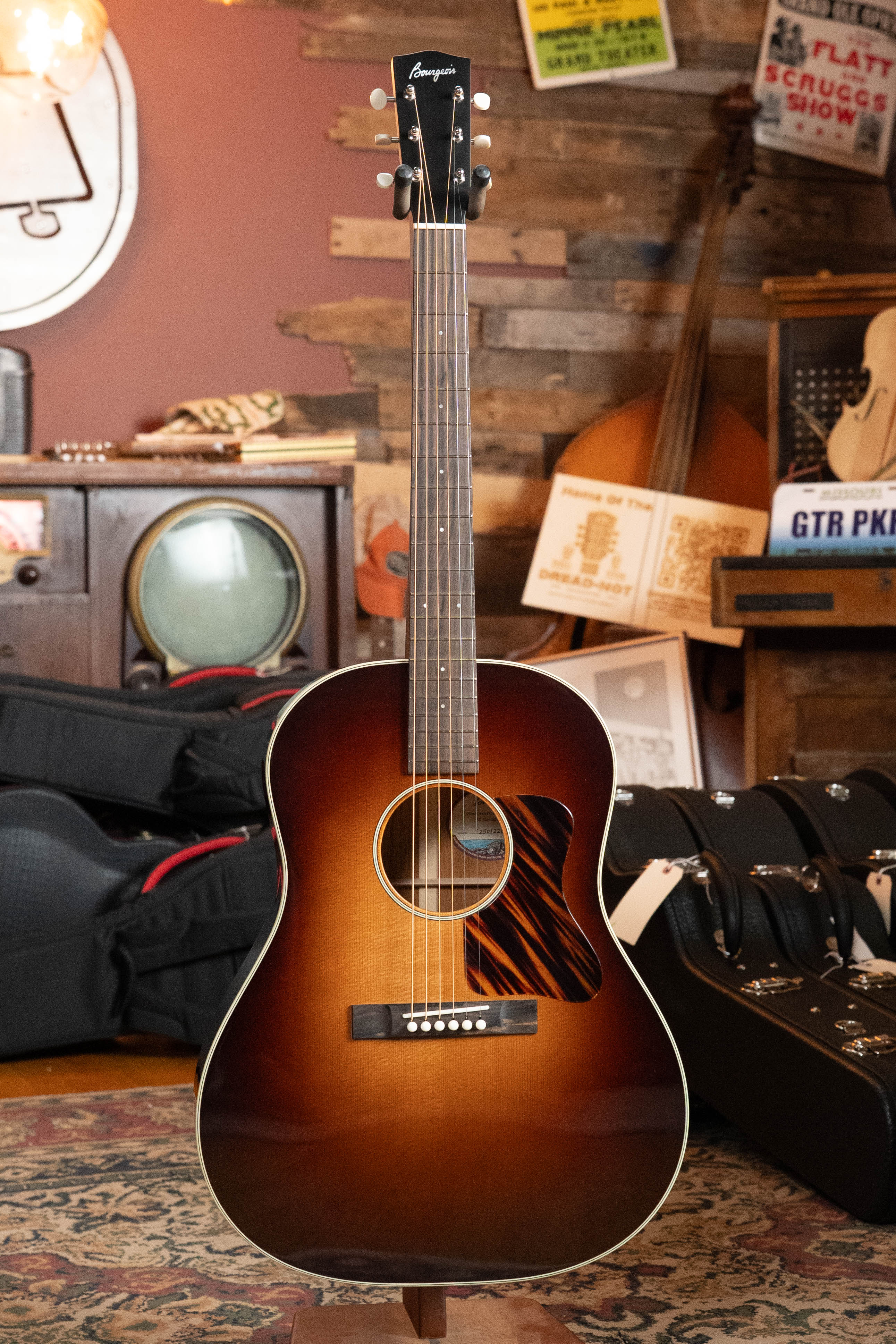 Bourgeois The Standard SDS/TS Touchstone Series Torrefied Sitka/Mahogany Slope Shoulder Sunburst Dreadnought Acoustic Guitar #1226