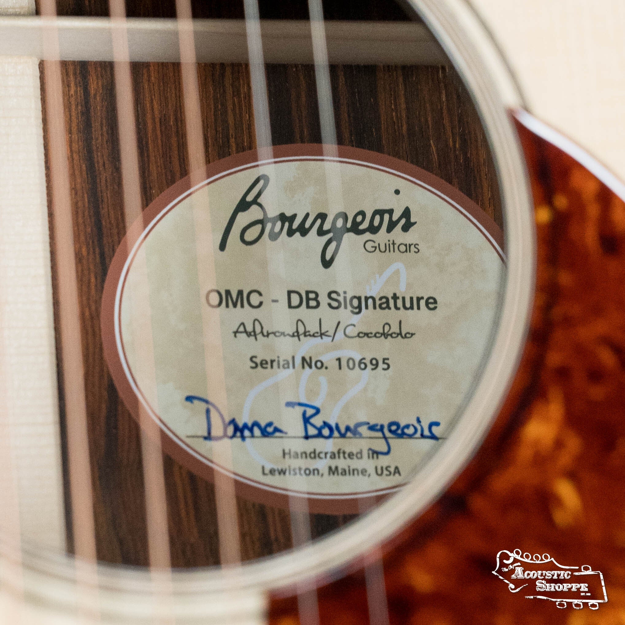 Bourgeois *Custom* Build LSDBS-OM Dana Bourgeois Signature Adirondack/Cocobolo Orchestra Model Cutaway Acoustic Guitar