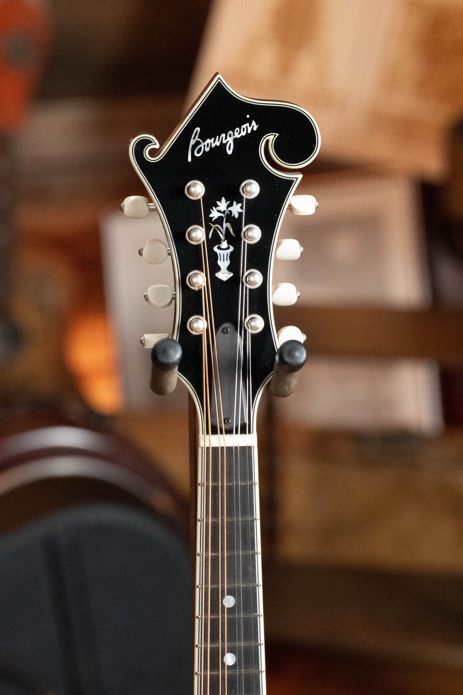 Bourgeois M5-F-BT Aged-Tone Adirondack/Maple Black Top F-Style Mandolin #6111