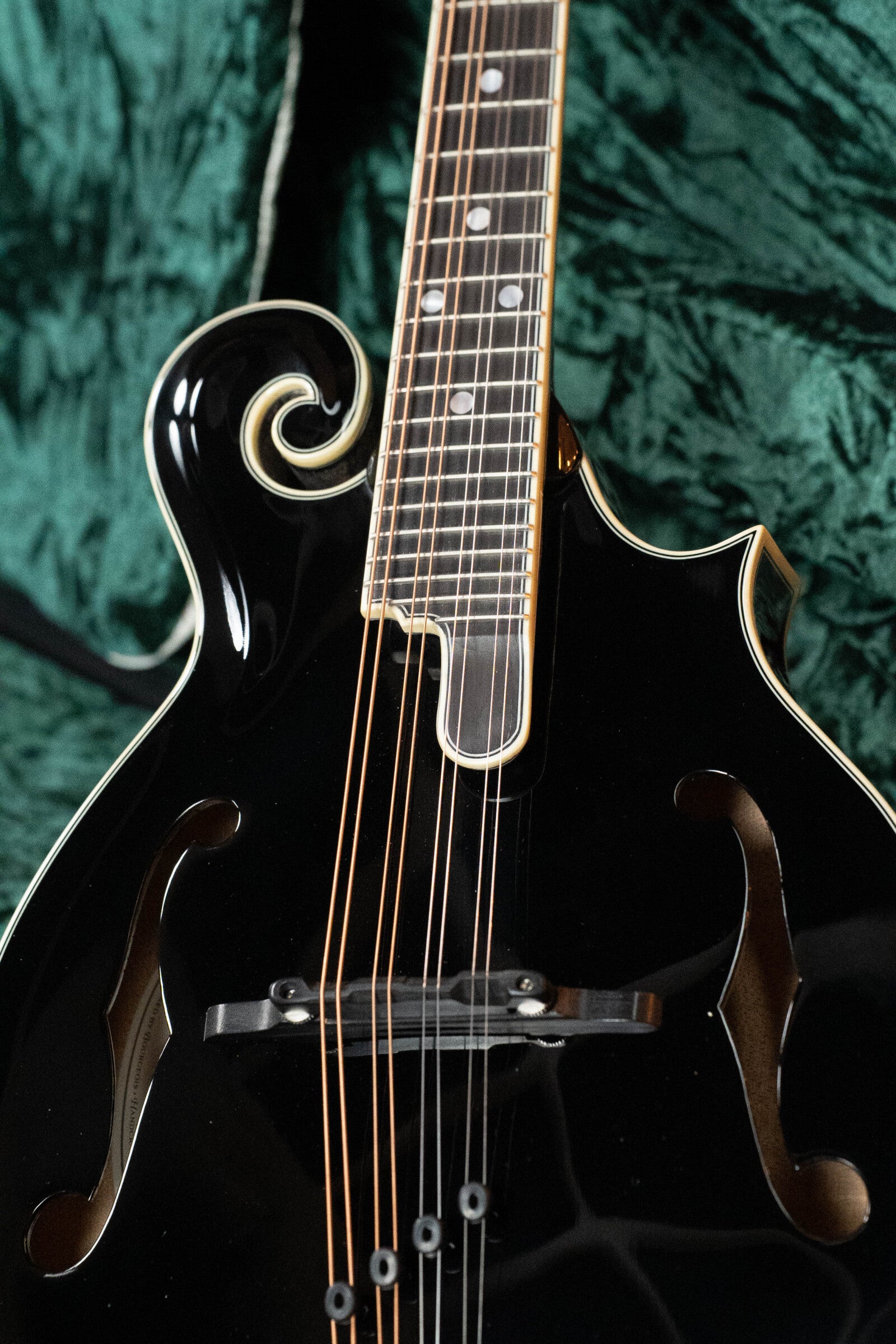 Bourgeois M5-F-BT Aged-Tone Adirondack/Maple Black Top F-Style Mandolin #6115