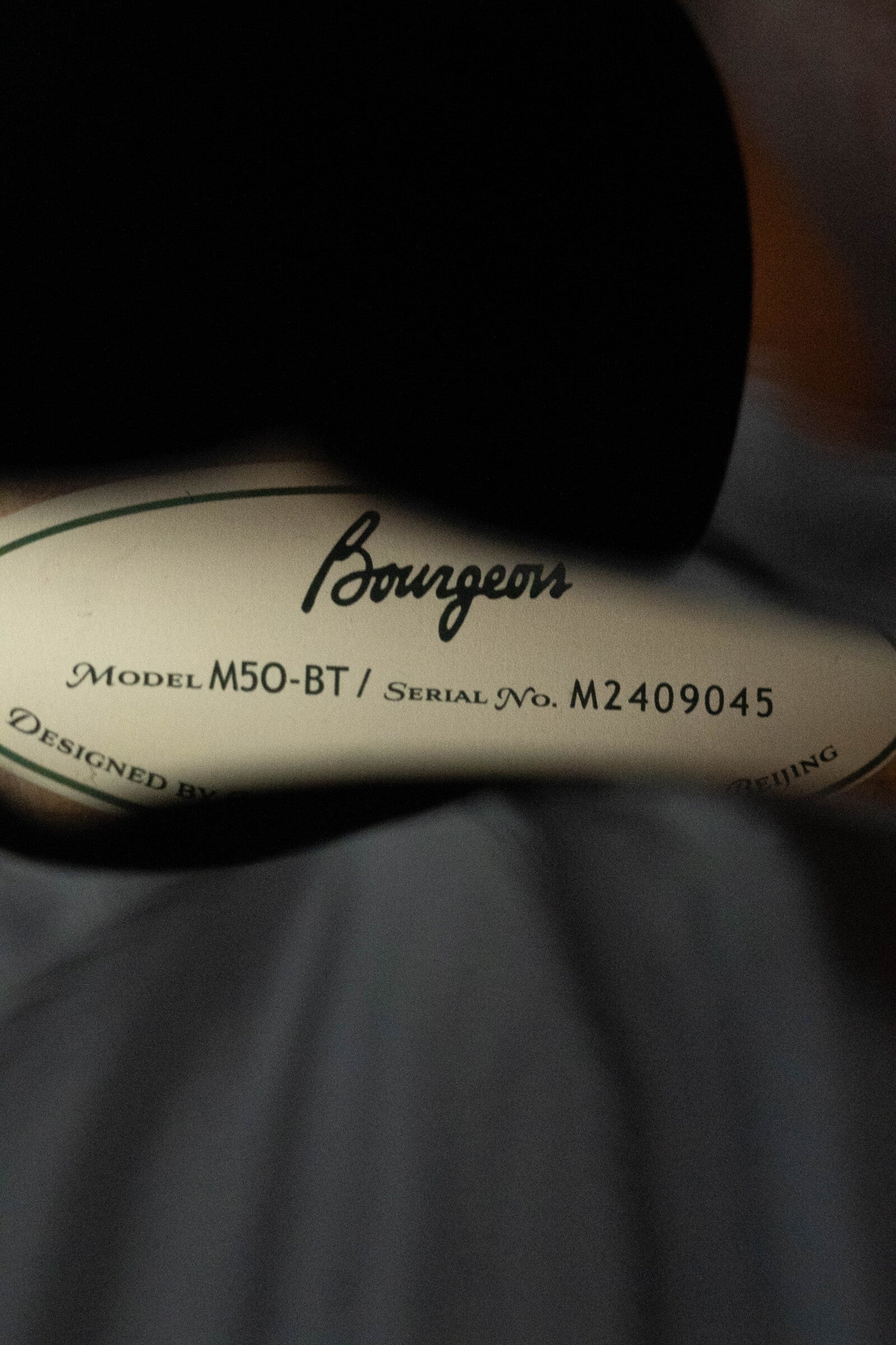 Bourgeois M5-O-BT Aged Tone Adirondack/European Curly Maple Black Octave Mandolin #9045