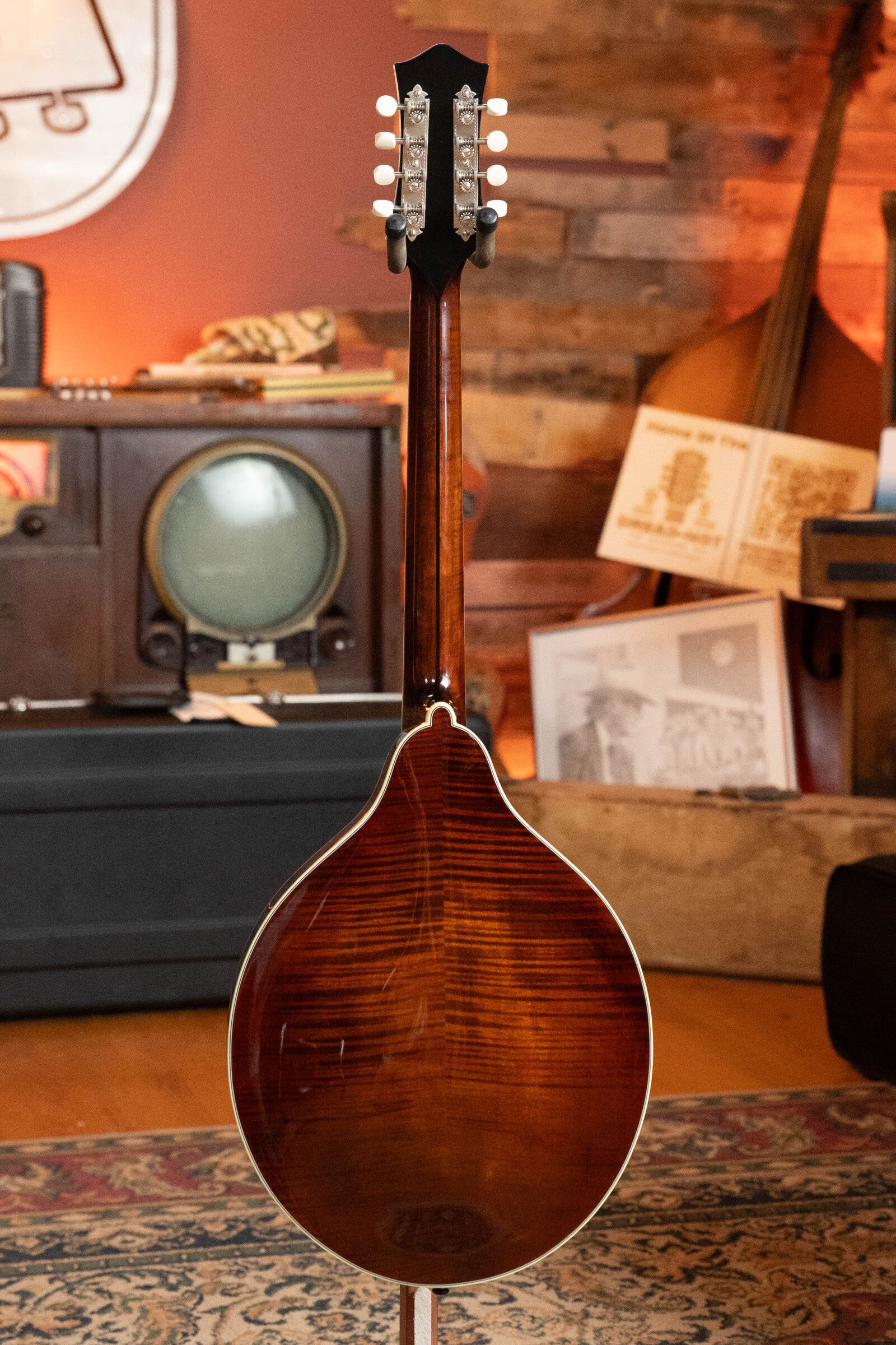 Bourgeois M5-O-BT Aged Tone Adirondack/European Curly Maple Black Octave Mandolin #9045