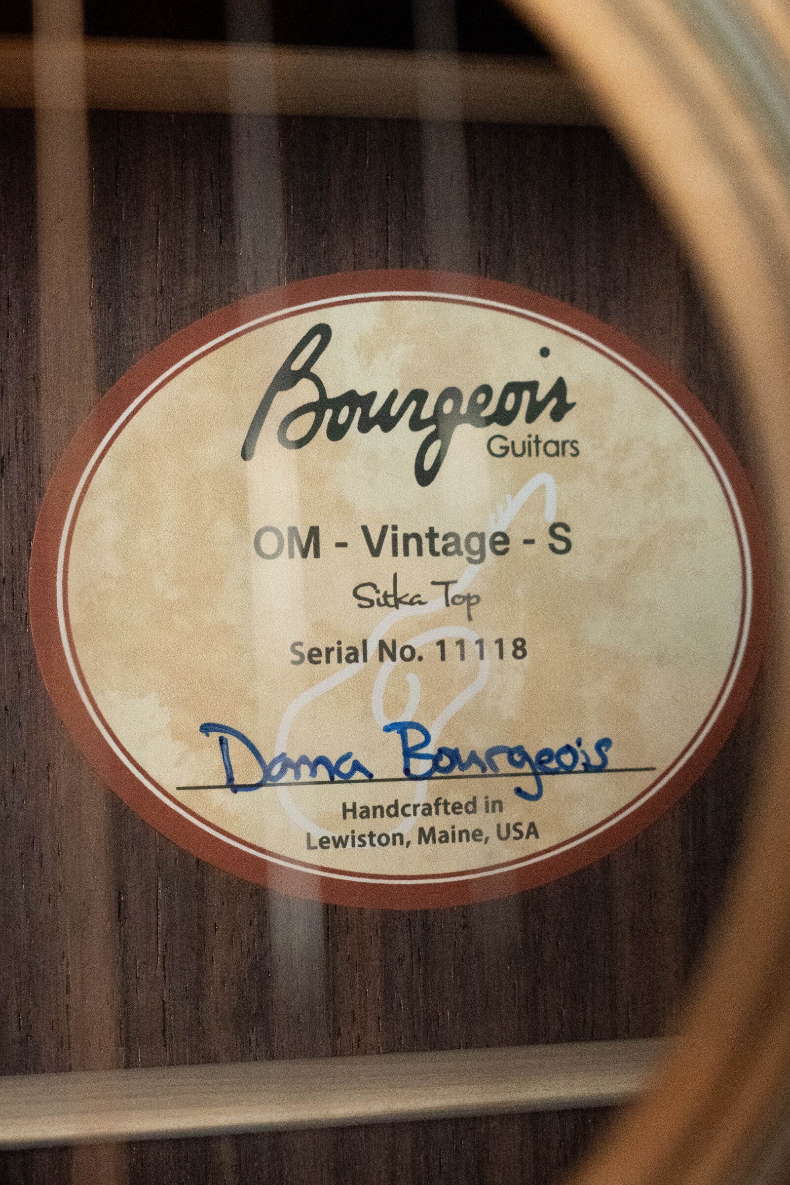 Bourgeois PSV-OM-S Professional Series Sitka/Rosewood Satin OM Vintage Acoustic Guitar #1118