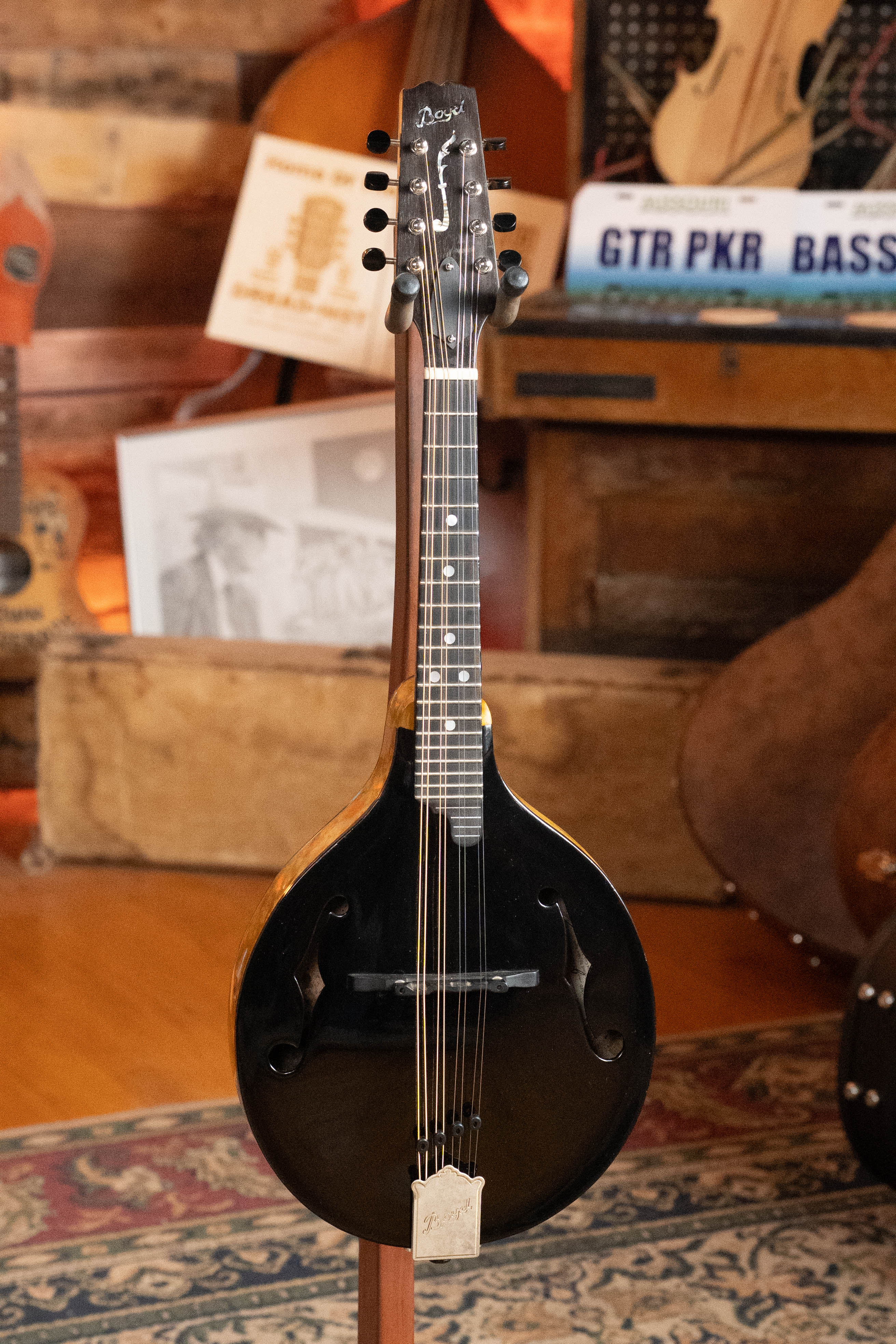 Boyd Blackbird Adirondack/Maple Black Lacquered A-Style Mandolin #0011