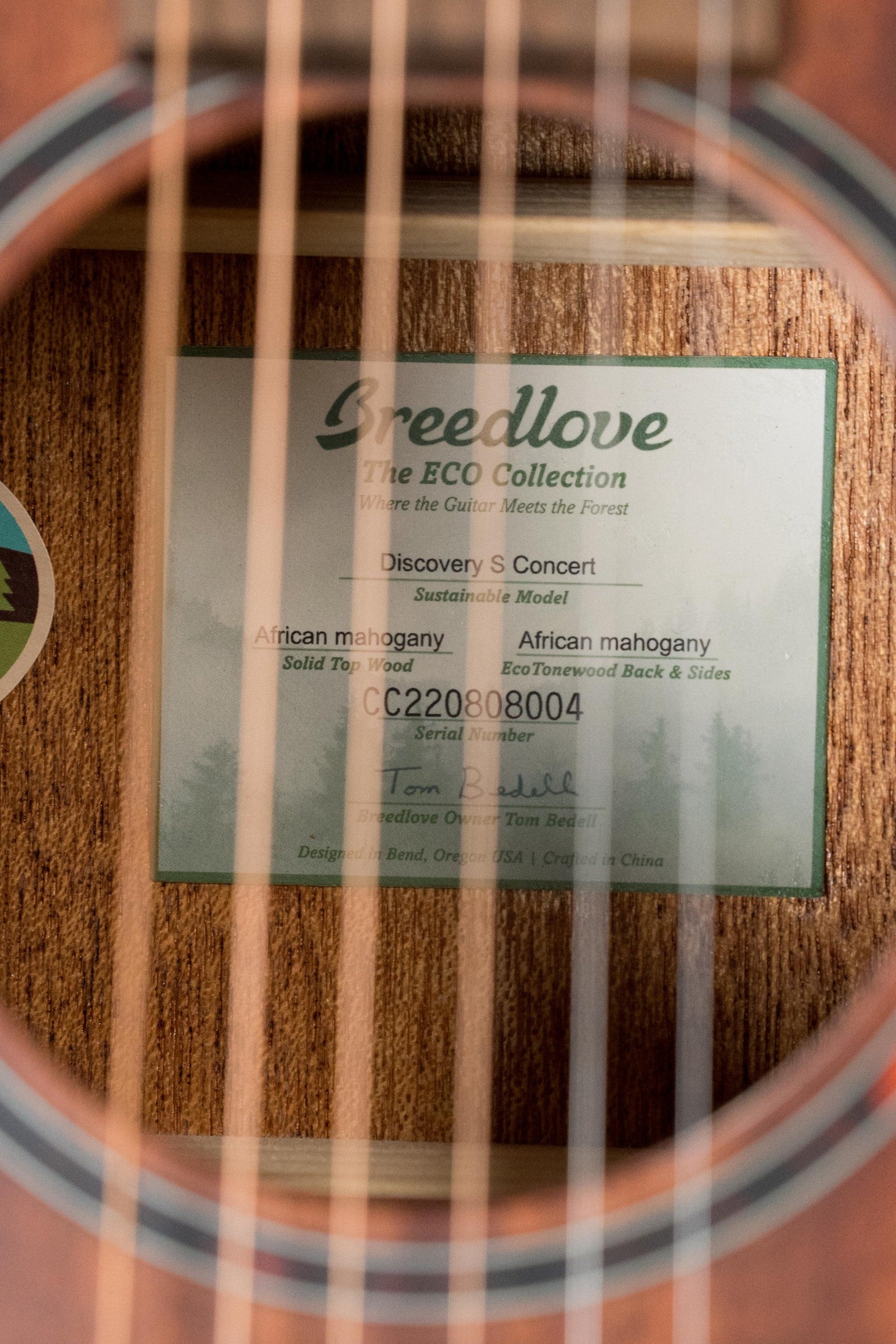 Breedlove Discovery Series All African Mahogany Concert Acoustic Guitar #8004