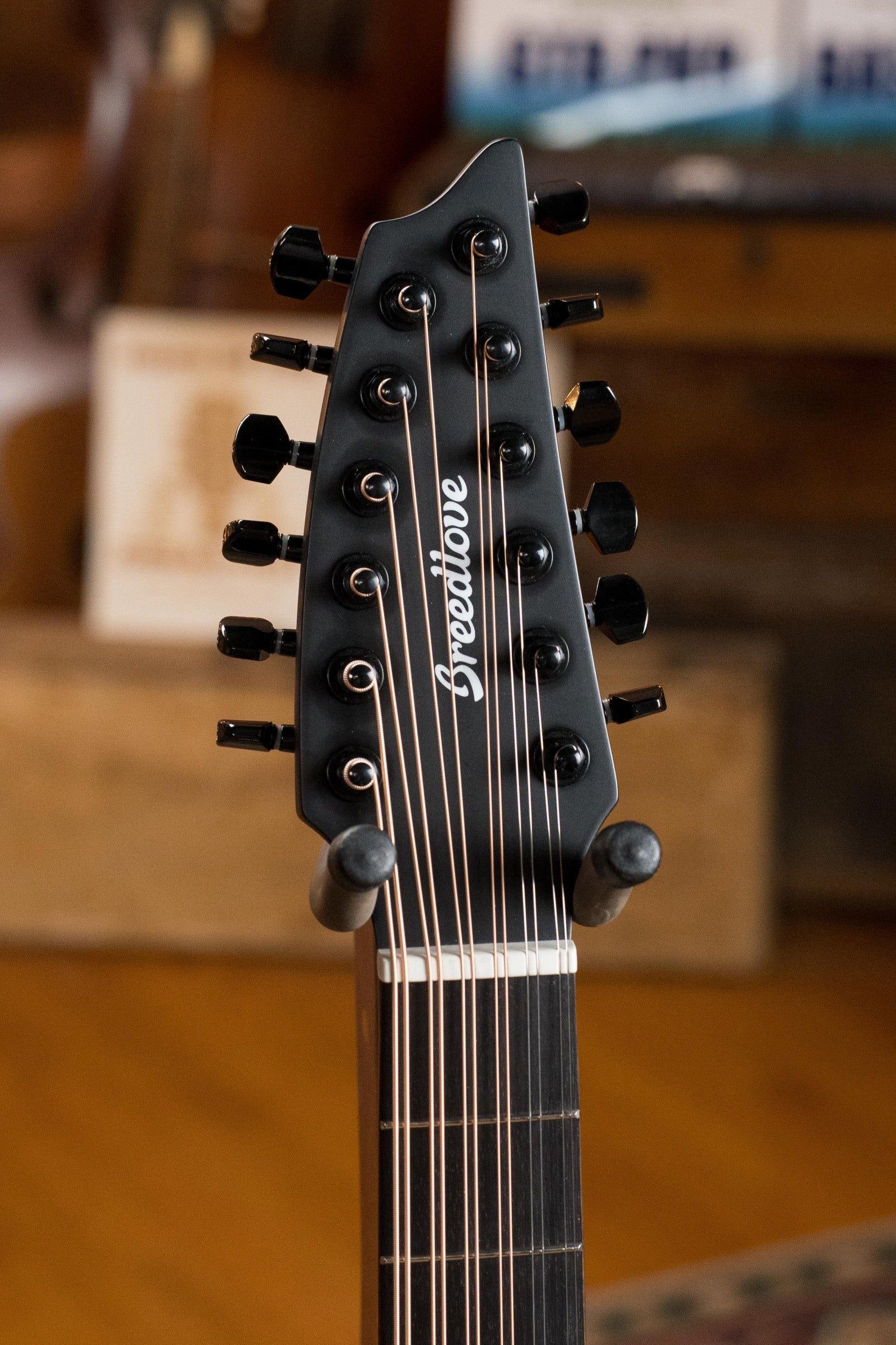 Breedlove Discovery Series Spruce/Mahogany 12 String Satin Black Double Course Concert Guitar w/Electronics #6094