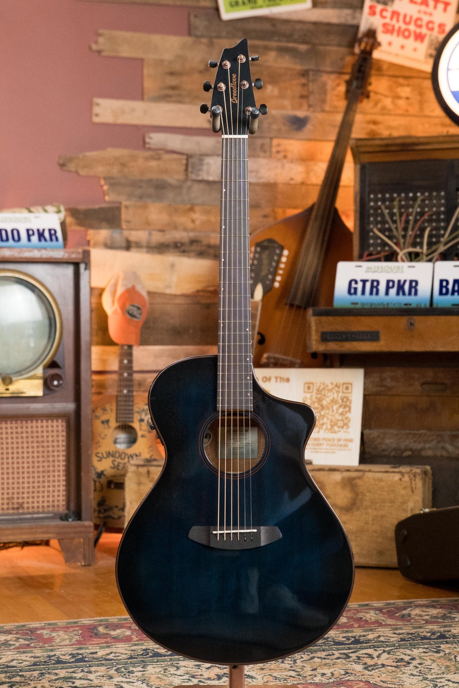 Breedlove Rainforest S All Mahogany Cutaway Concert Papillon Guitar w/Electronics #4541