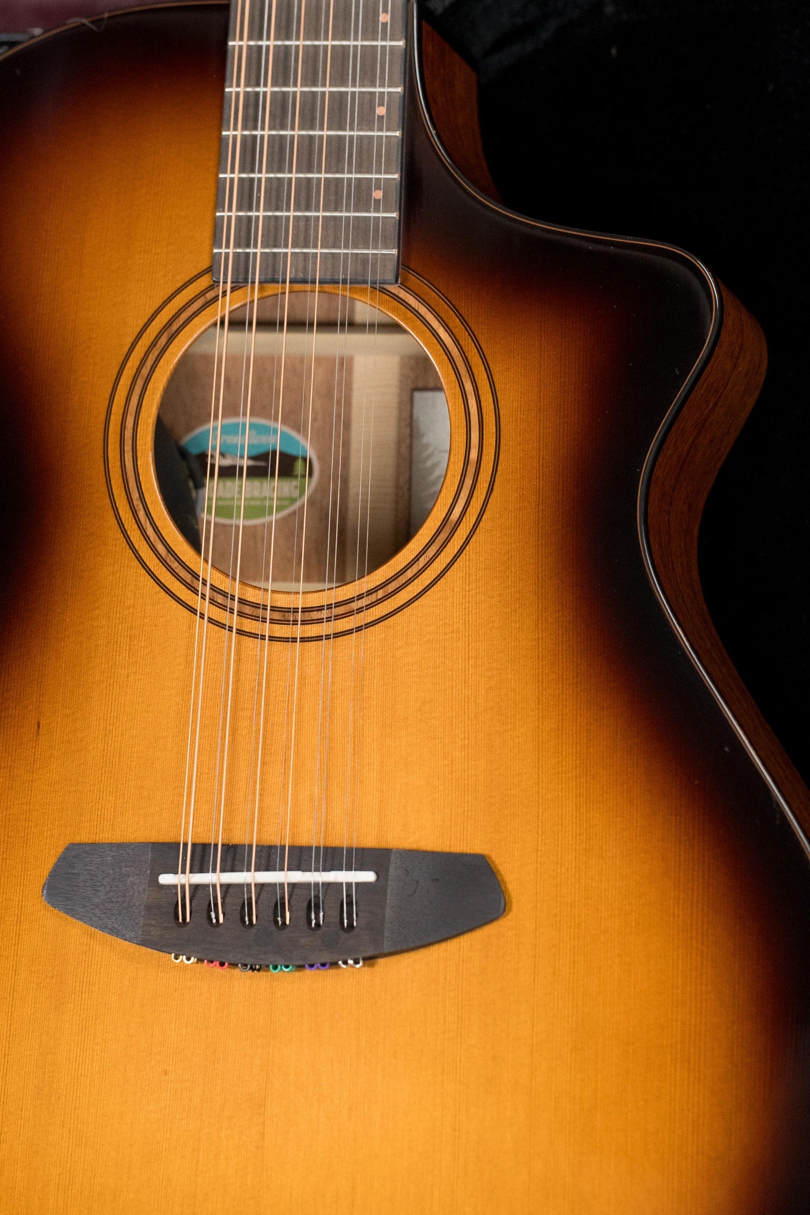 Breedlove Solo Pro Series Red Cedar/Mahogany Edgeburst Cutaway 12 String Concert Guitar w/Electronics #0432