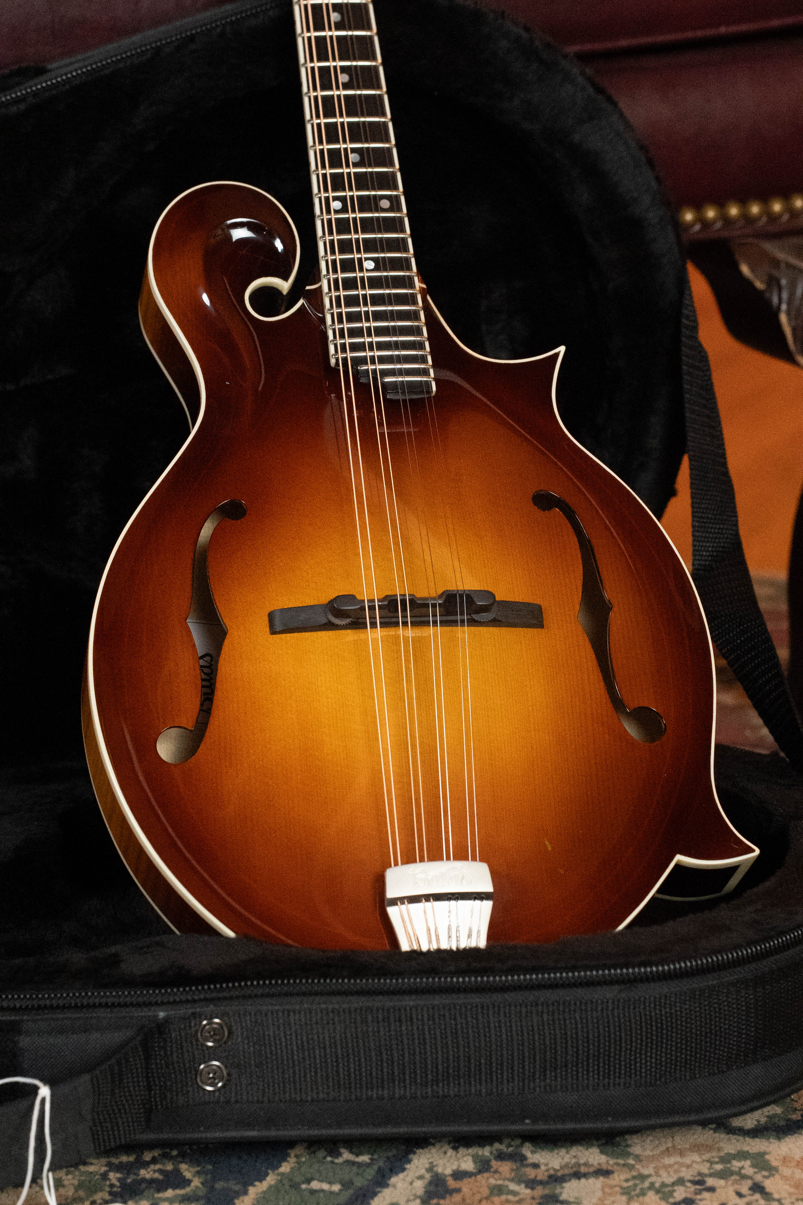 Bulas Carpathian Spruce/Curly Maple Gloss Tobacco Sunburst F-Style Mandolin #6116