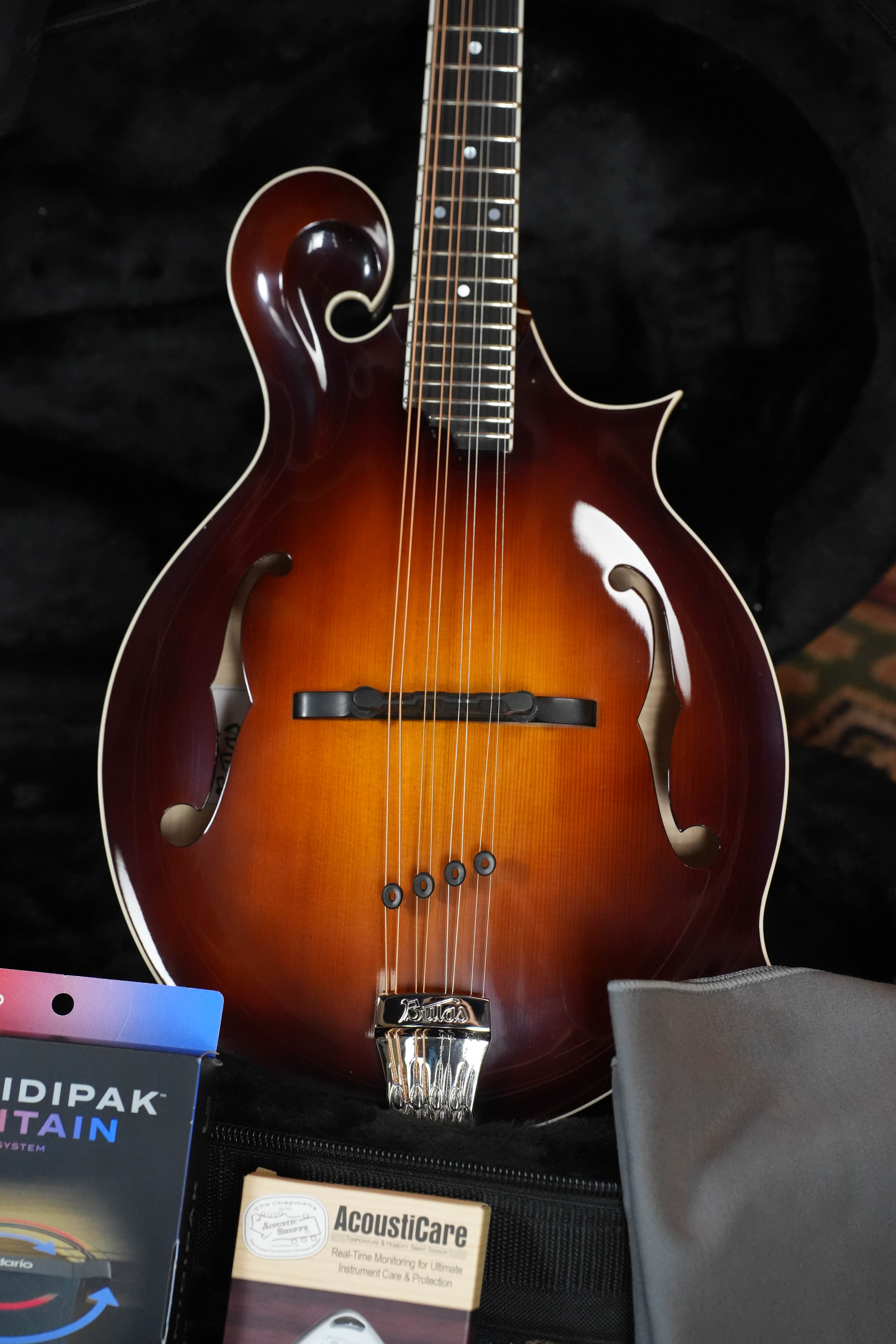 Bulas Carpathian Spruce/Curly Maple Tobacco Sunburst F-Style Mandolin #2152