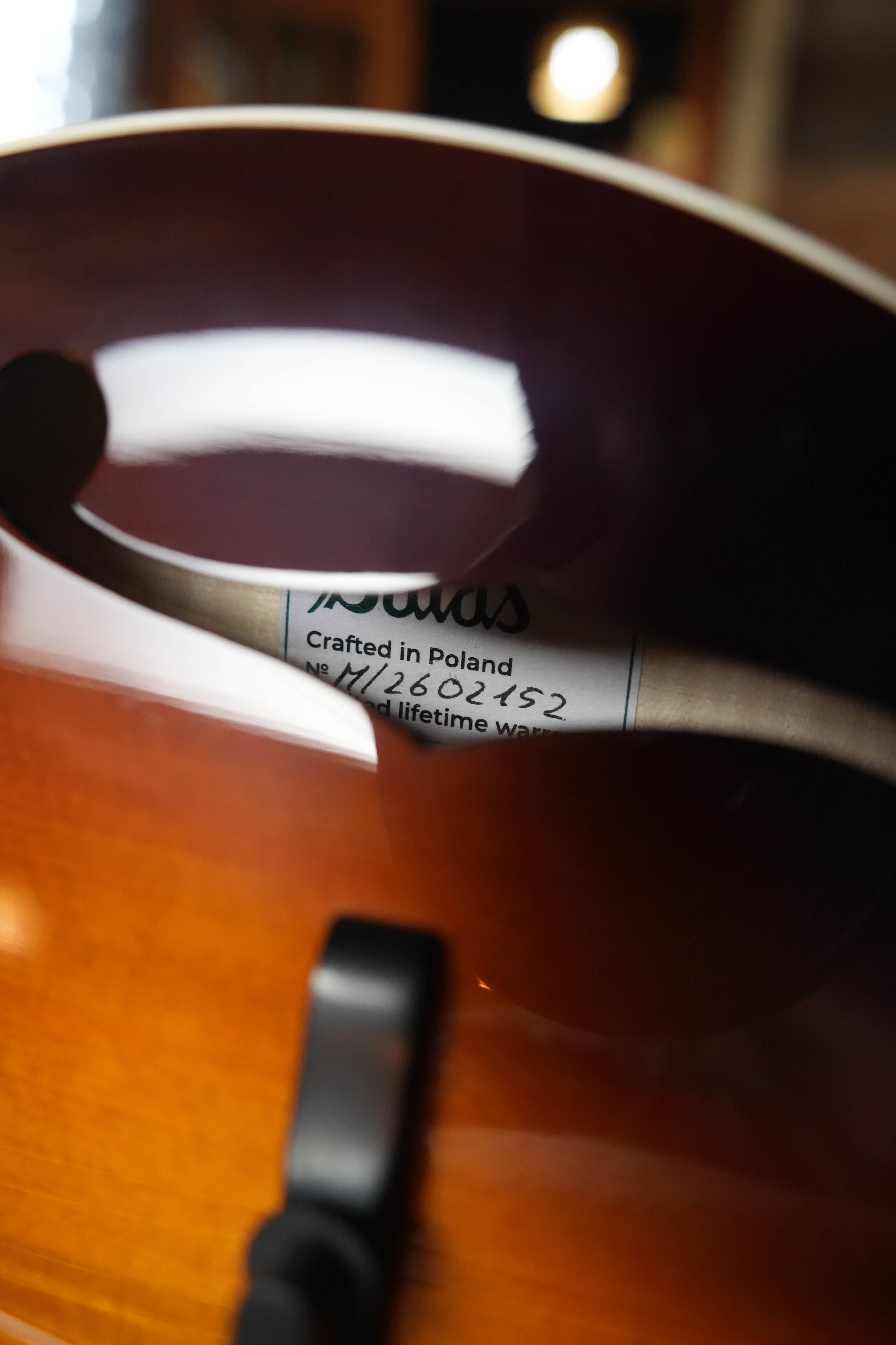 Bulas Carpathian Spruce/Curly Maple Tobacco Sunburst F-Style Mandolin #2152