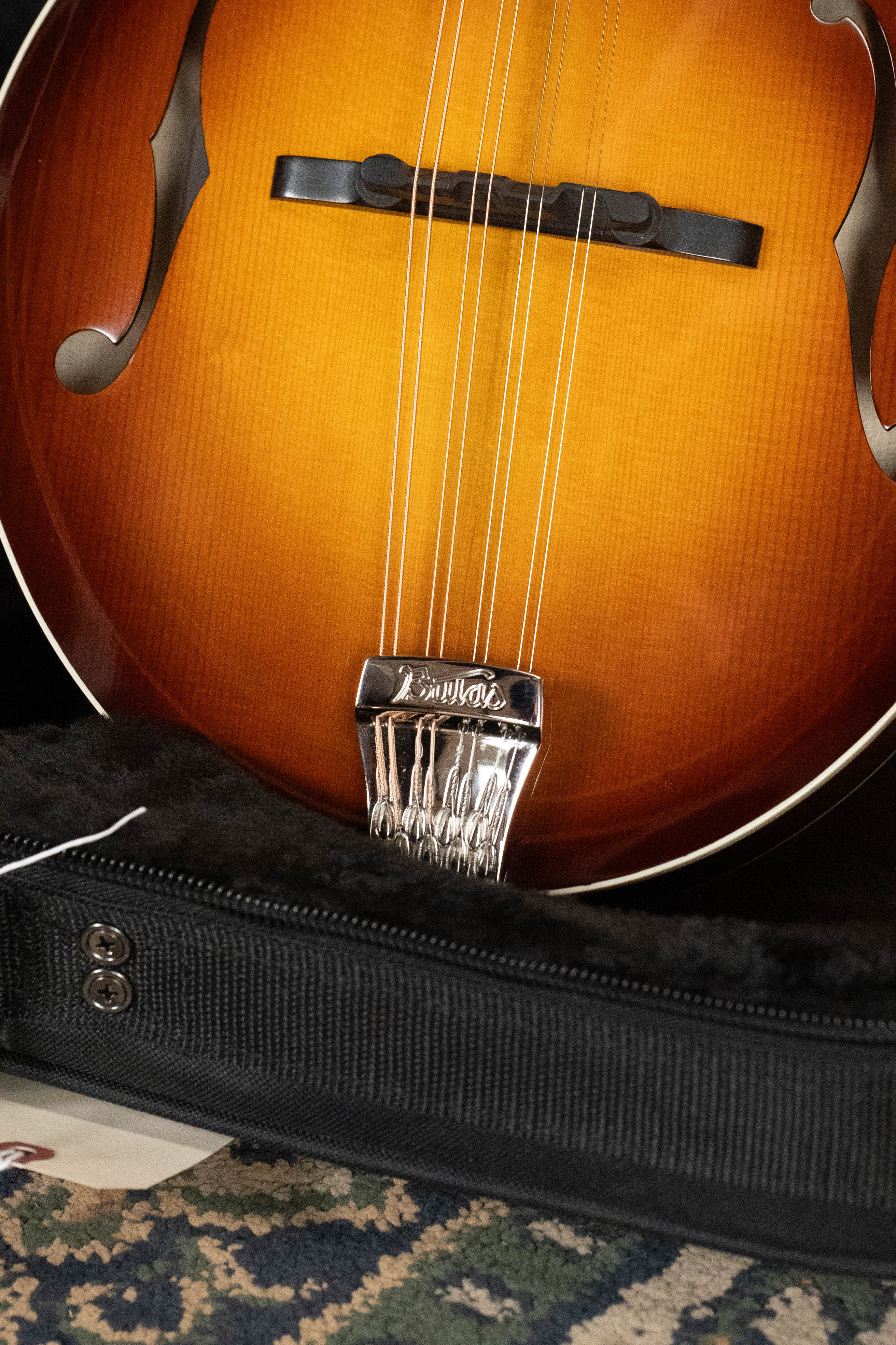 Bulas Carpathian Spruce/Curly Maple Tobacco Sunburst Two-Point Mandolin #8130