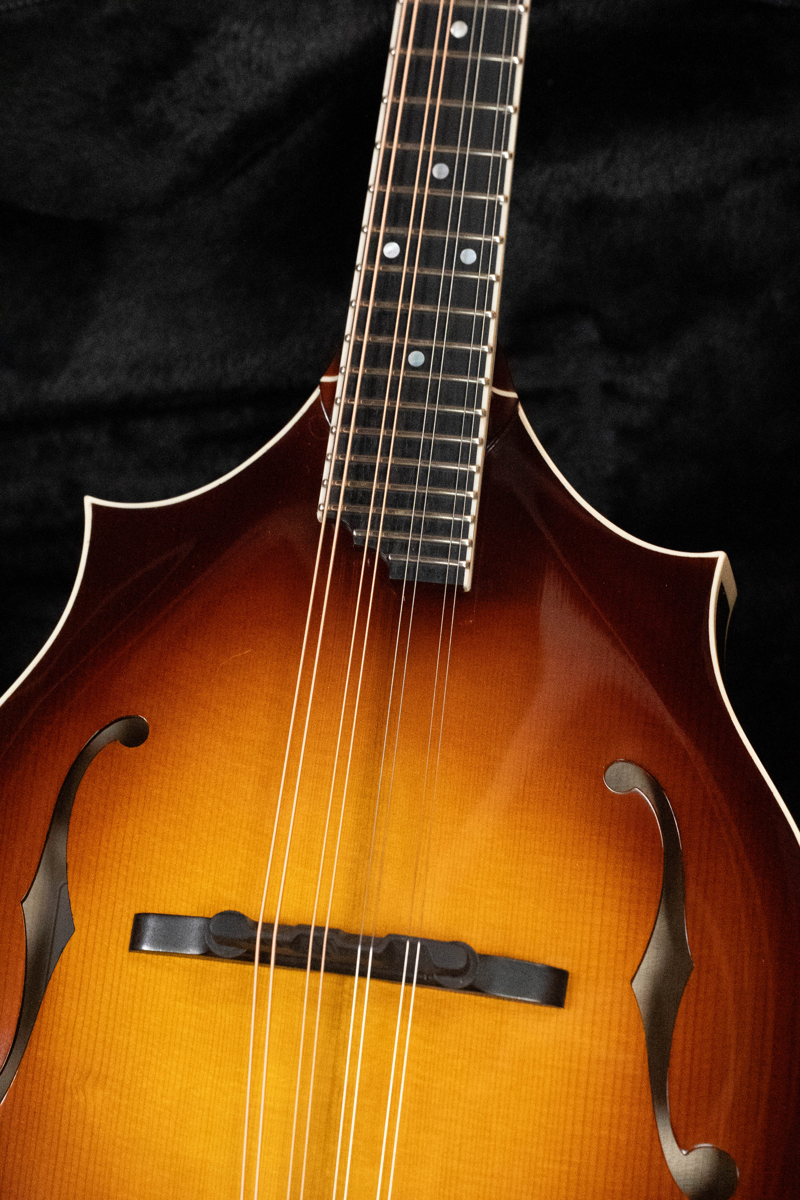 Bulas Carpathian Spruce/Curly Maple Tobacco Sunburst Two-Point Mandolin #8130