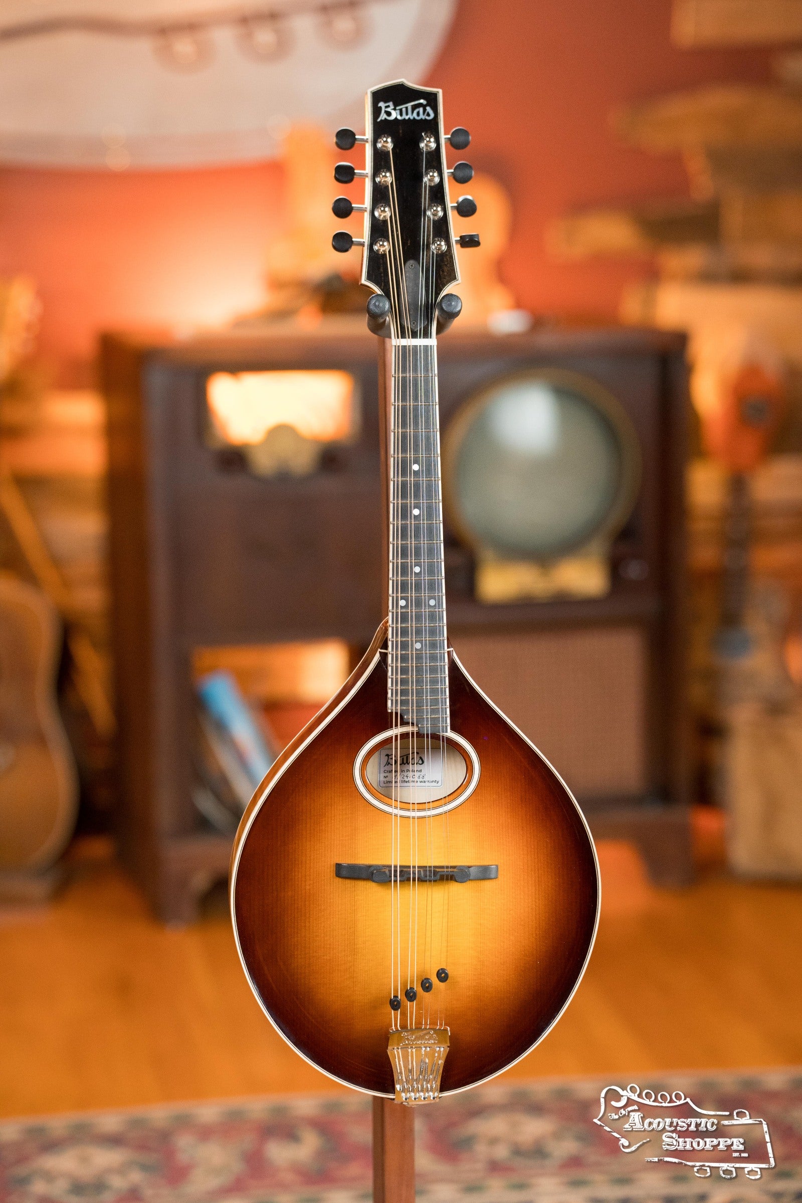 Bulas Carpathian Spruce/Curly Maple Red Cremona Sunburst A-Style Mandolin #1088