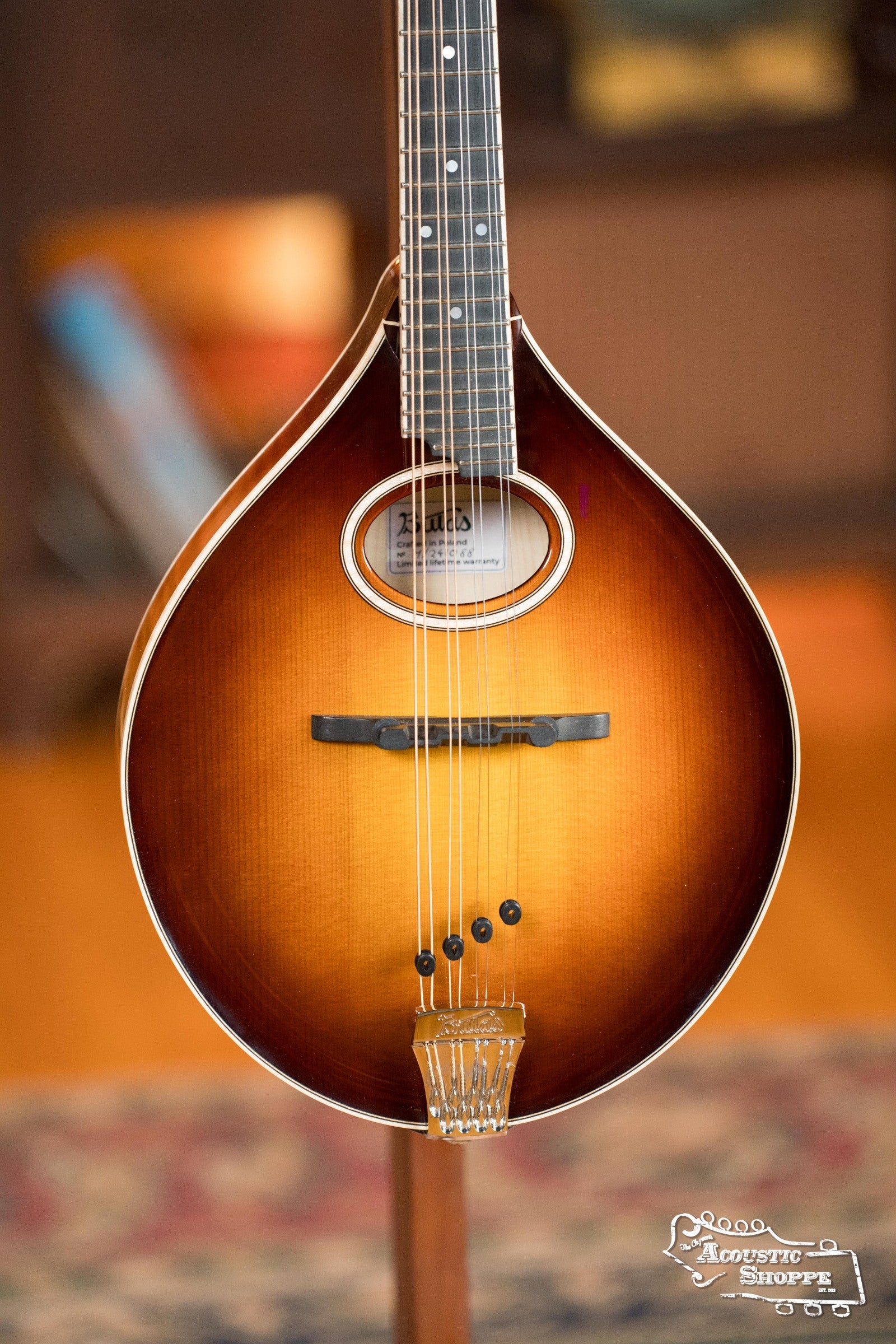 Bulas Carpathian Spruce/Curly Maple Red Cremona Sunburst A-Style Mandolin #1088