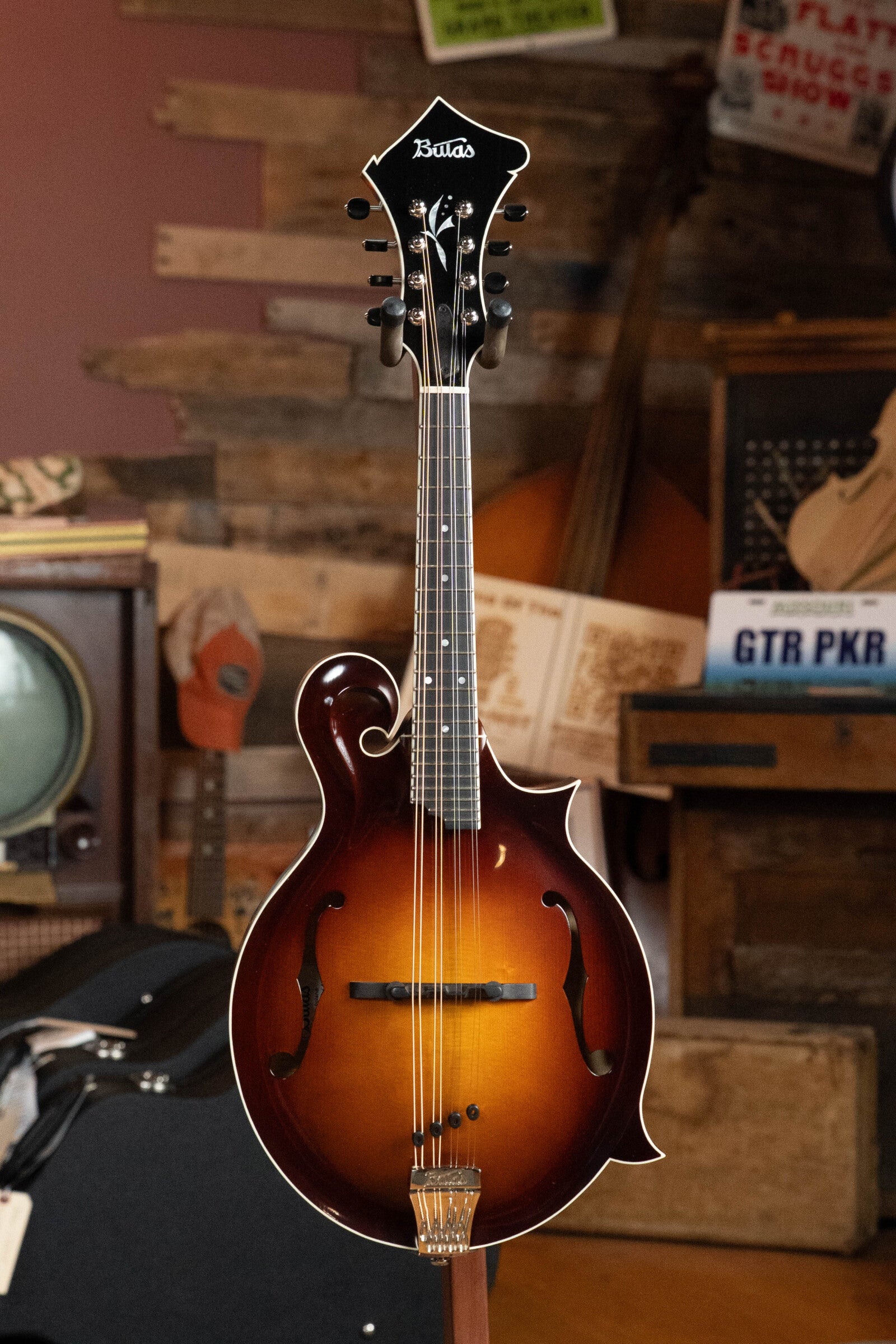 Bulas Standard Carpathian Spruce/Curly Maple Tobacco Gloss Sunburst F-Style Mandolin #5112