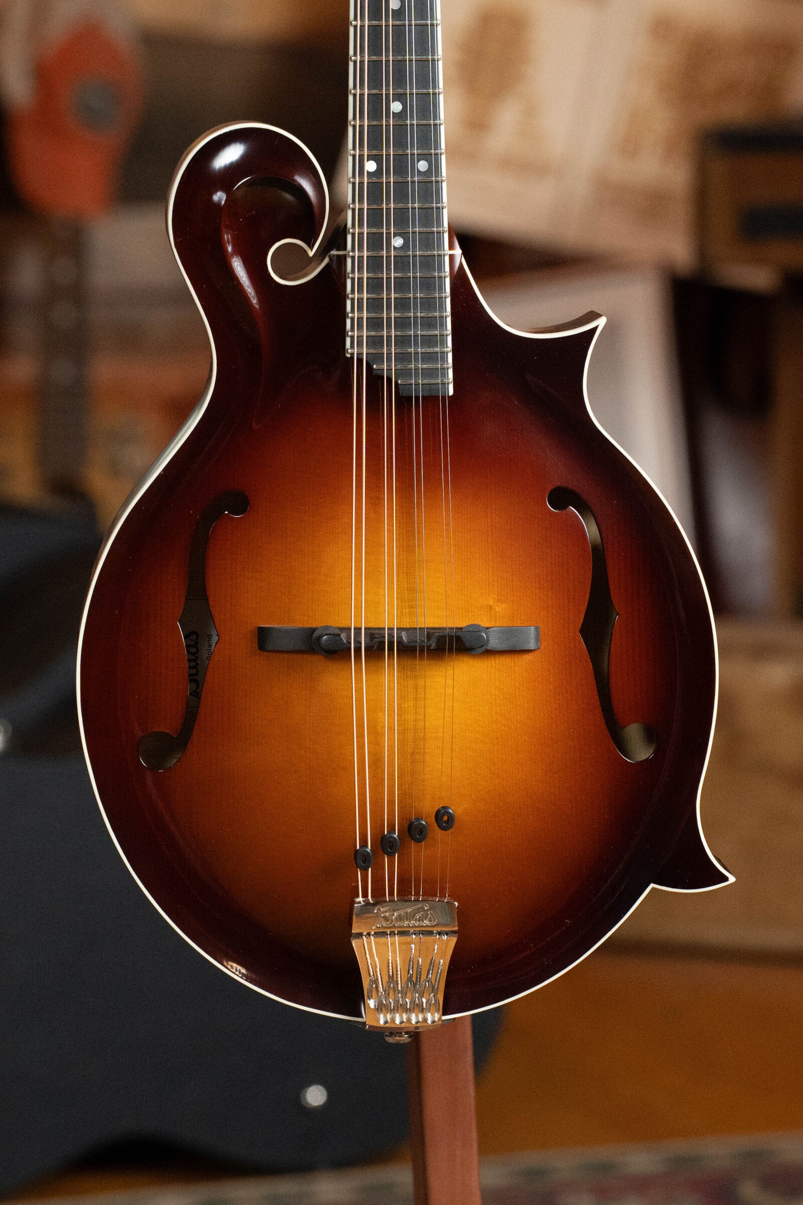 Bulas Standard Carpathian Spruce/Curly Maple Tobacco Gloss Sunburst F-Style Mandolin #5112