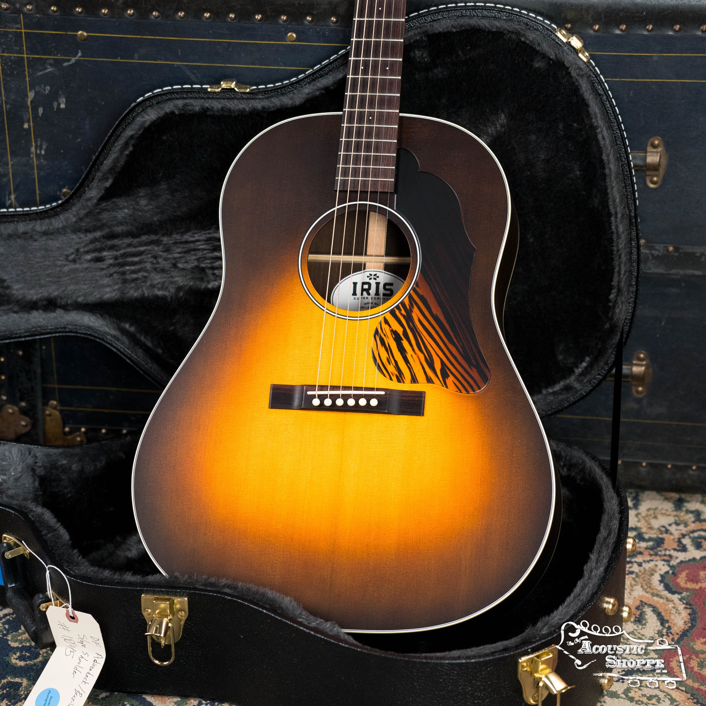 IRIS DF *Custom* Adirondack/Brazilian Burst Slope Shoulder Dreadnought Acoustic Guitar #1045
