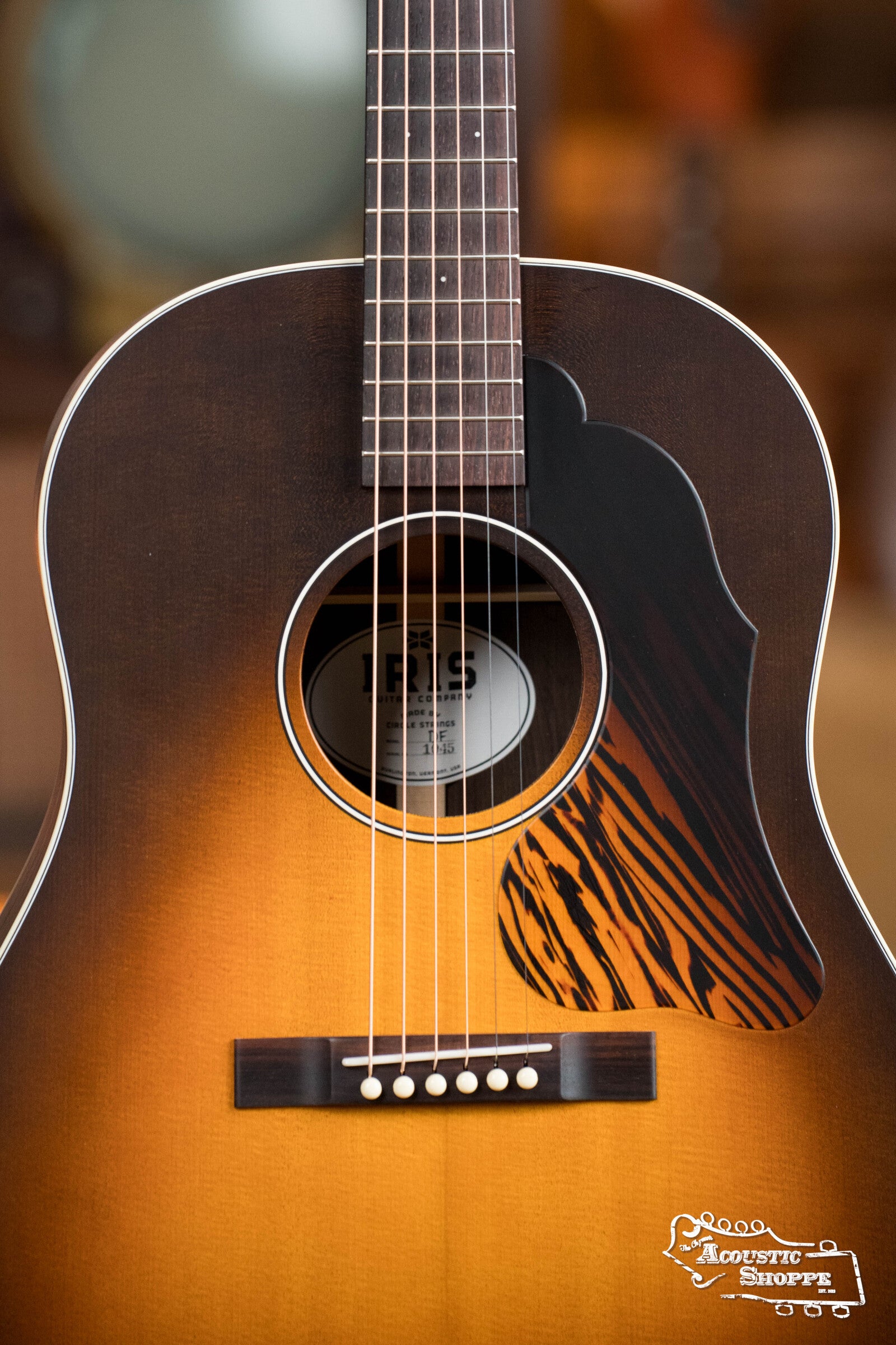 IRIS DF *Custom* Adirondack/Brazilian Burst Slope Shoulder Dreadnought Acoustic Guitar #1045
