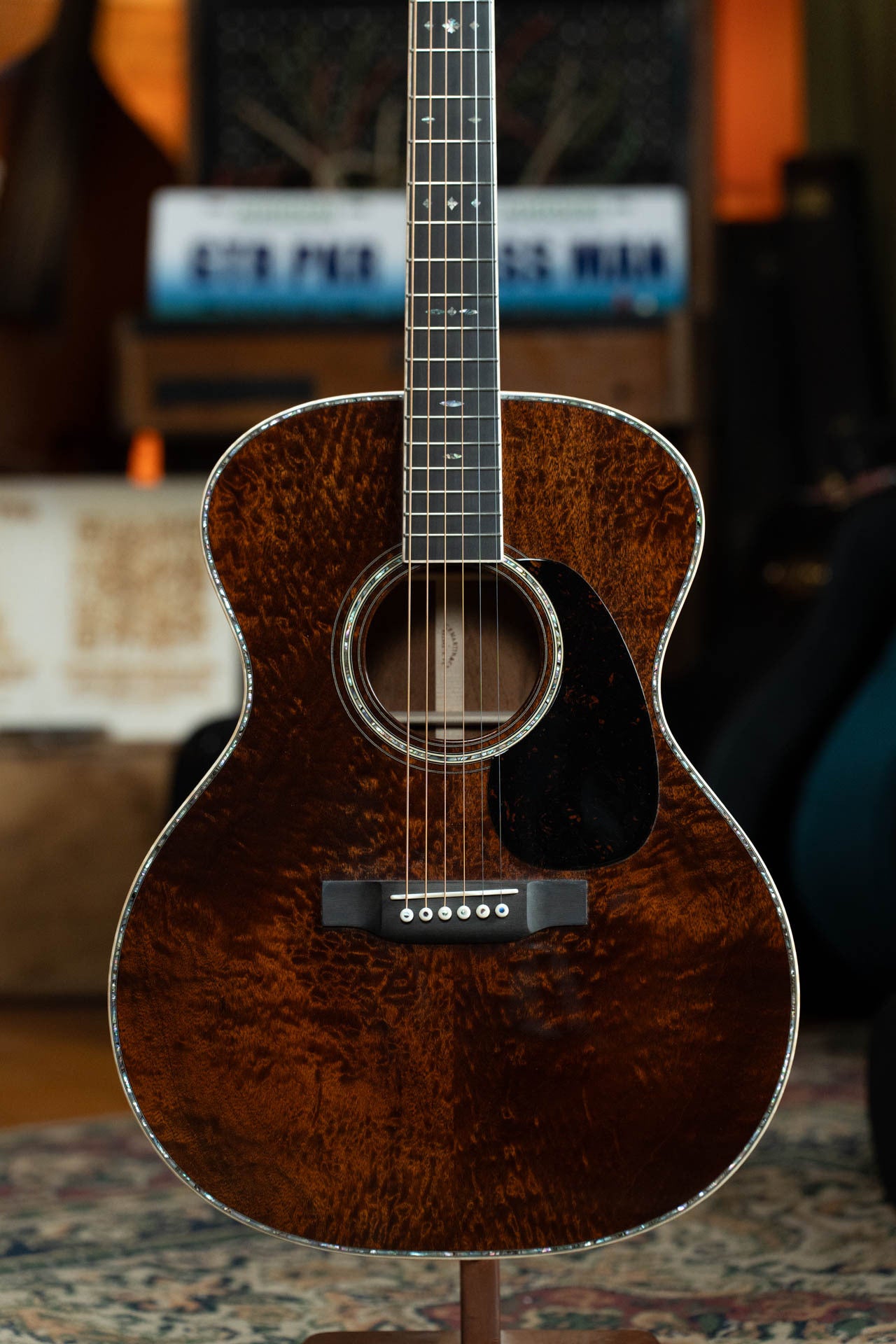 Martin Custom Shop Grand Performance All Quilted Pommele Sapele Acoustic Guitar #0217