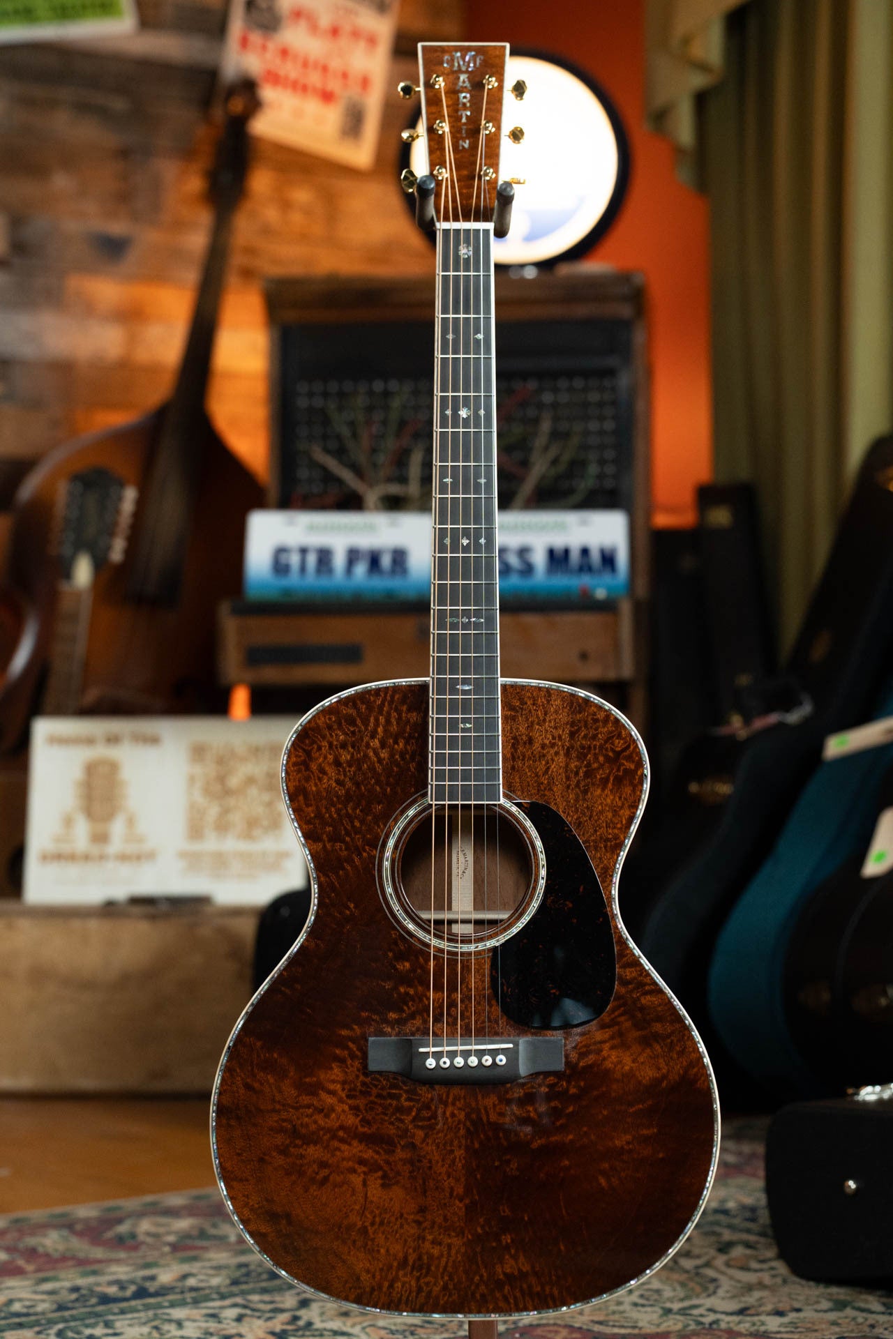 Martin Custom Shop Grand Performance All Quilted Pommele Sapele Acoustic Guitar #0217