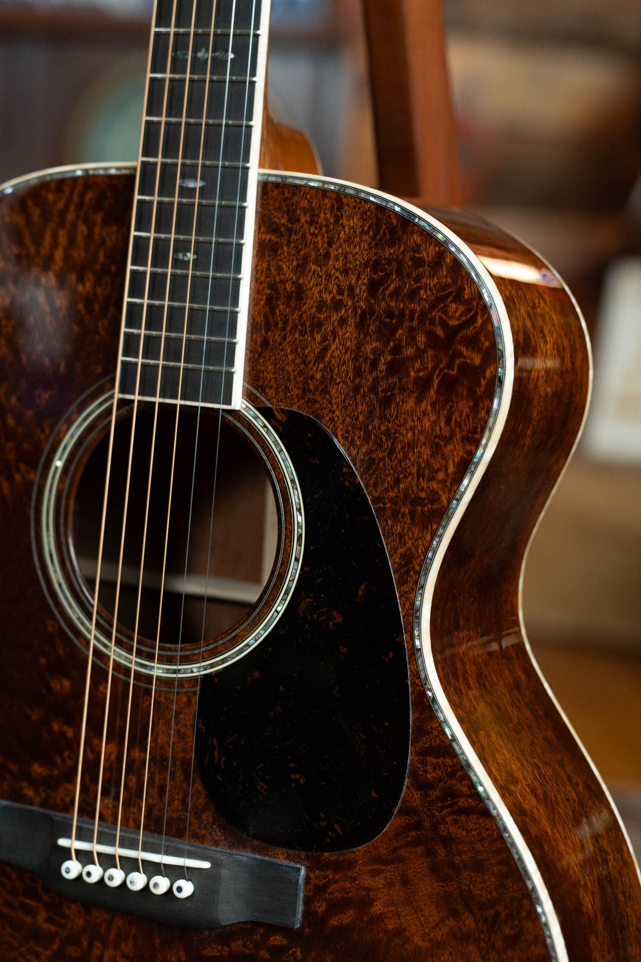 Martin Custom Shop Grand Performance All Quilted Pommele Sapele Acoustic Guitar #0217