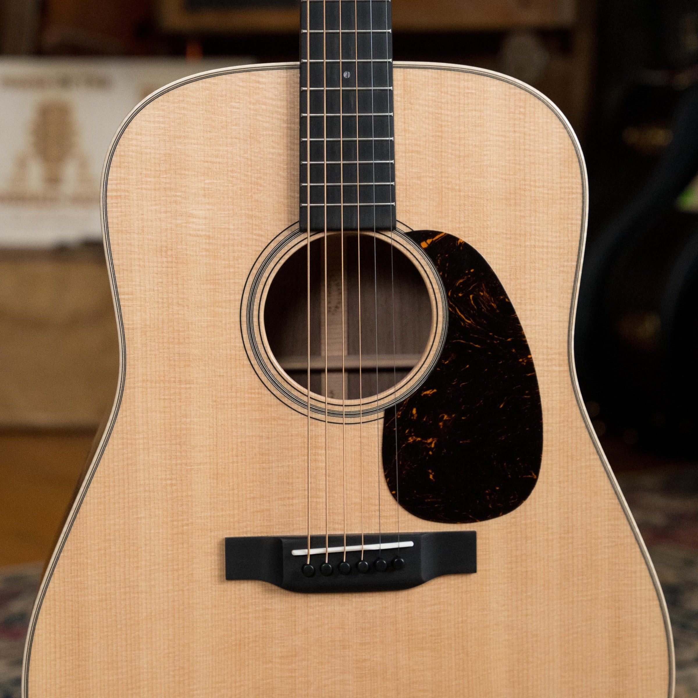 Martin Custom Shop D-28 Style dreadnought acoustic guitar with spruce top, black walnut fretboard, and tortoiseshell. - Martin Custom Shop D-28 Style Spruce/Black Walnut 14 Fret Dreadnought Acoustic Guitar #2461 - Default Title