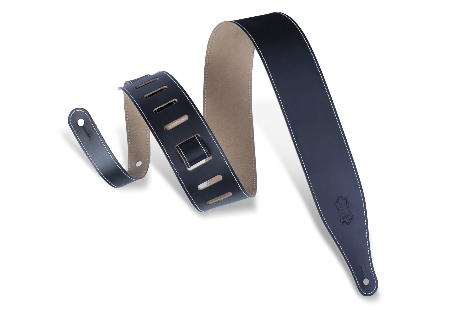 Levy's Leather Guitar Strap - BLACK (DM17-BLK)