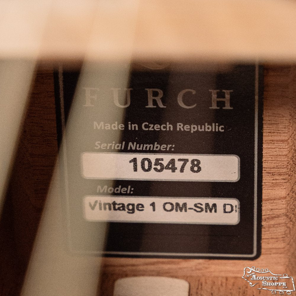 Furch Vintage 1 OM-SM DB Sitka/Mahogany Deep Body Orchestra Model Acoustic Guitar #5478