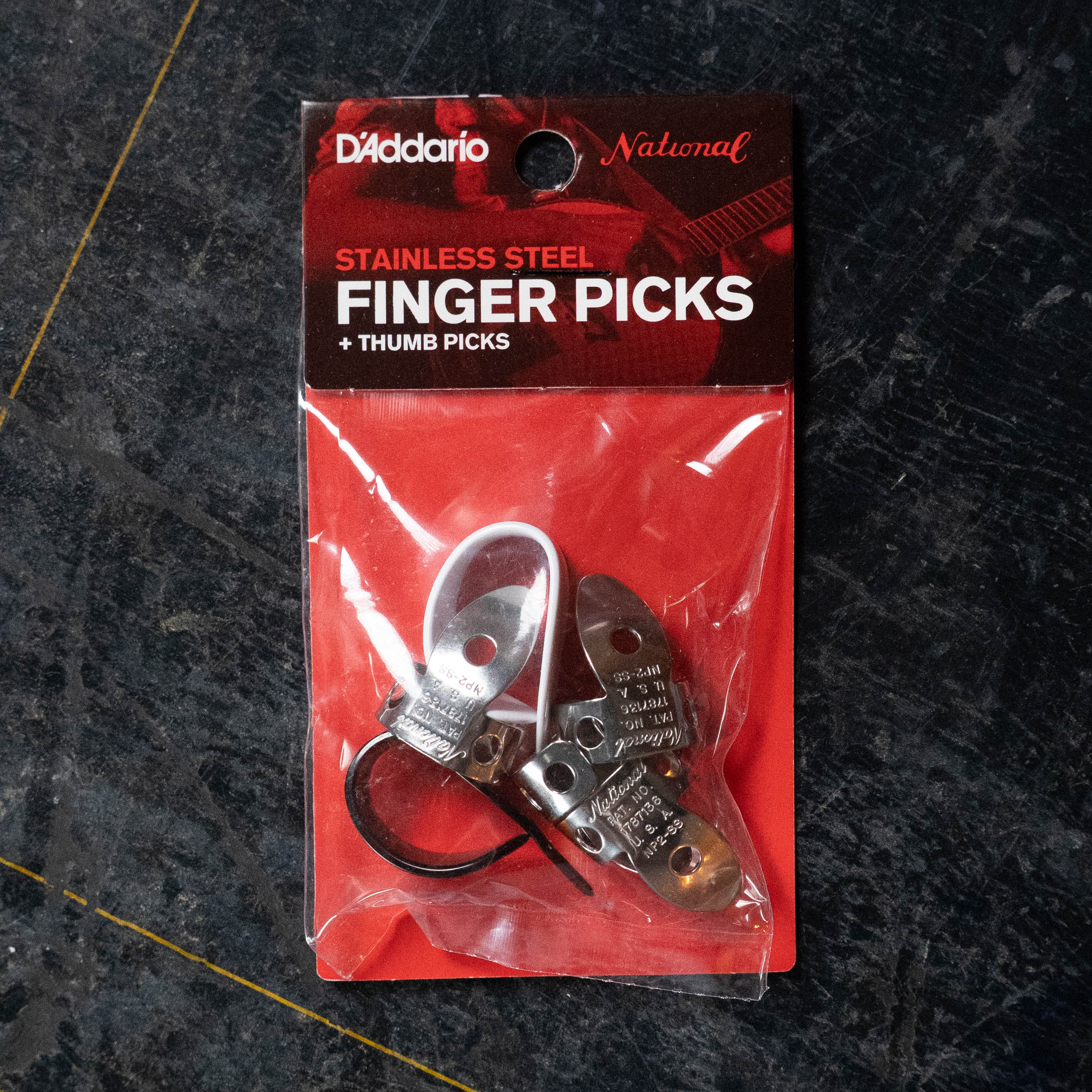 D'Addario National Stainless Steel Finger Pick Bundle - 6 pack