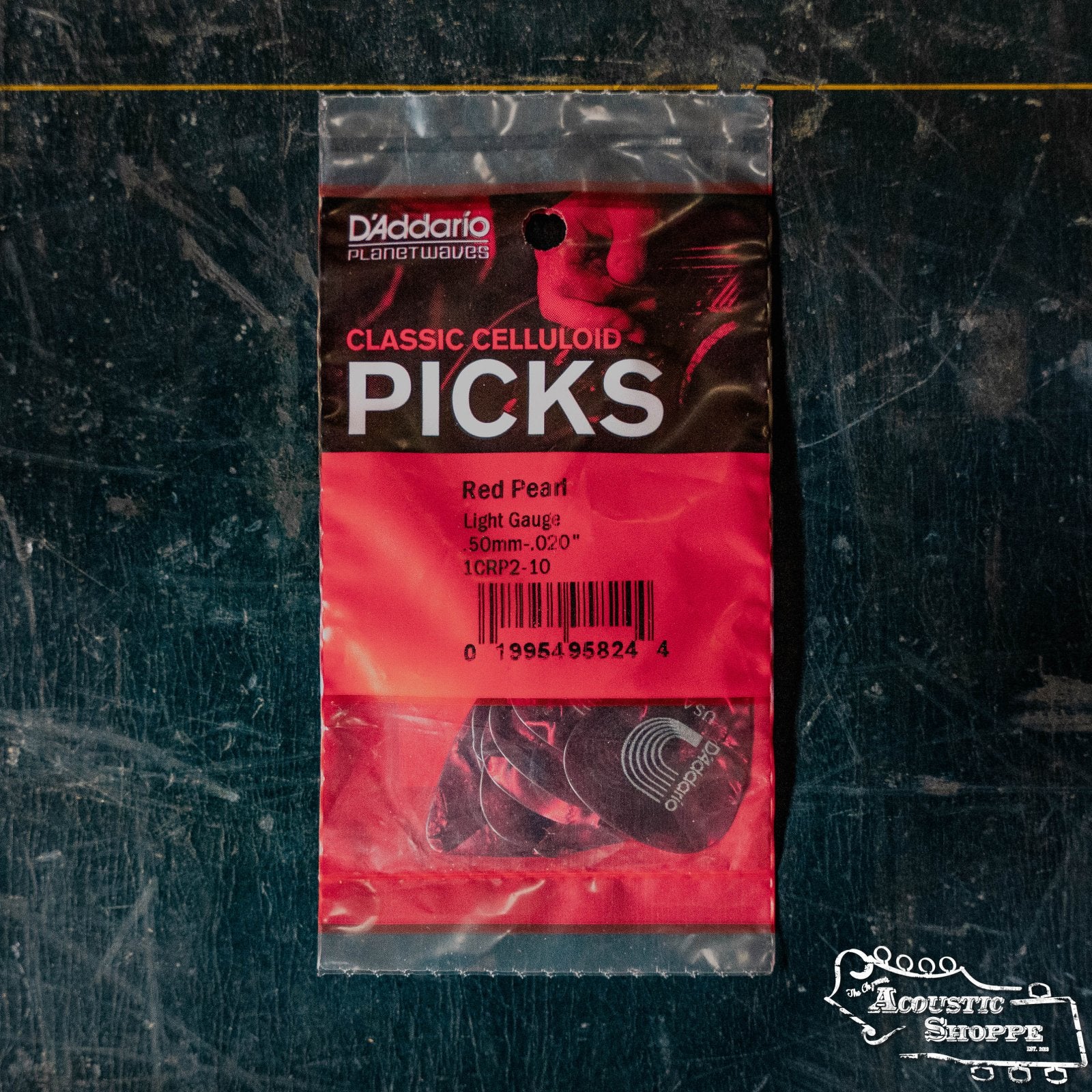 D'Addario/Planet Waves Red Pearl Celluloid Guitar Picks 10 pack Light 1CRP2-10