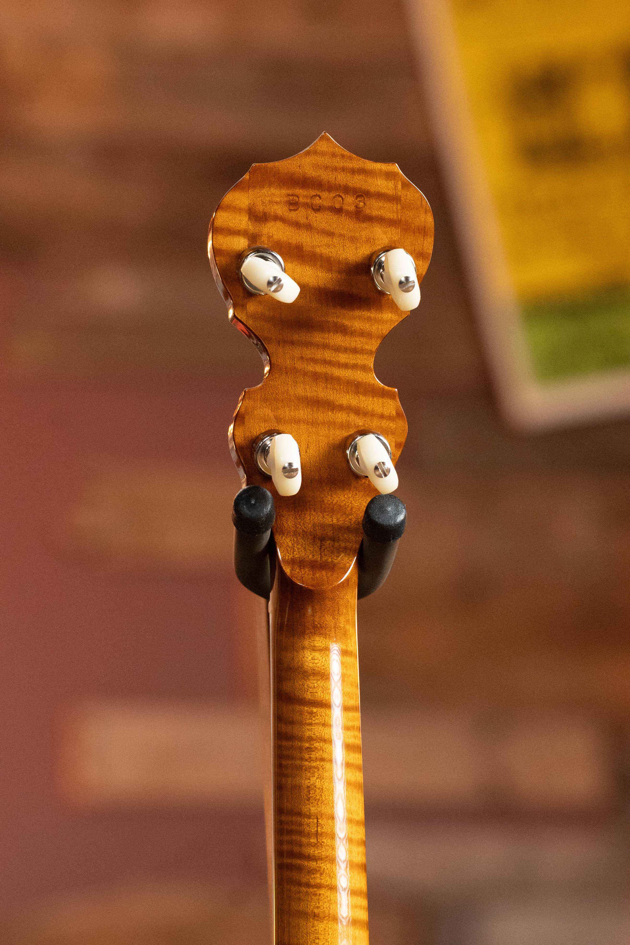 Deering Calico 5 String Curly Maple Resonator Banjo w/Spikes Installed #BC03