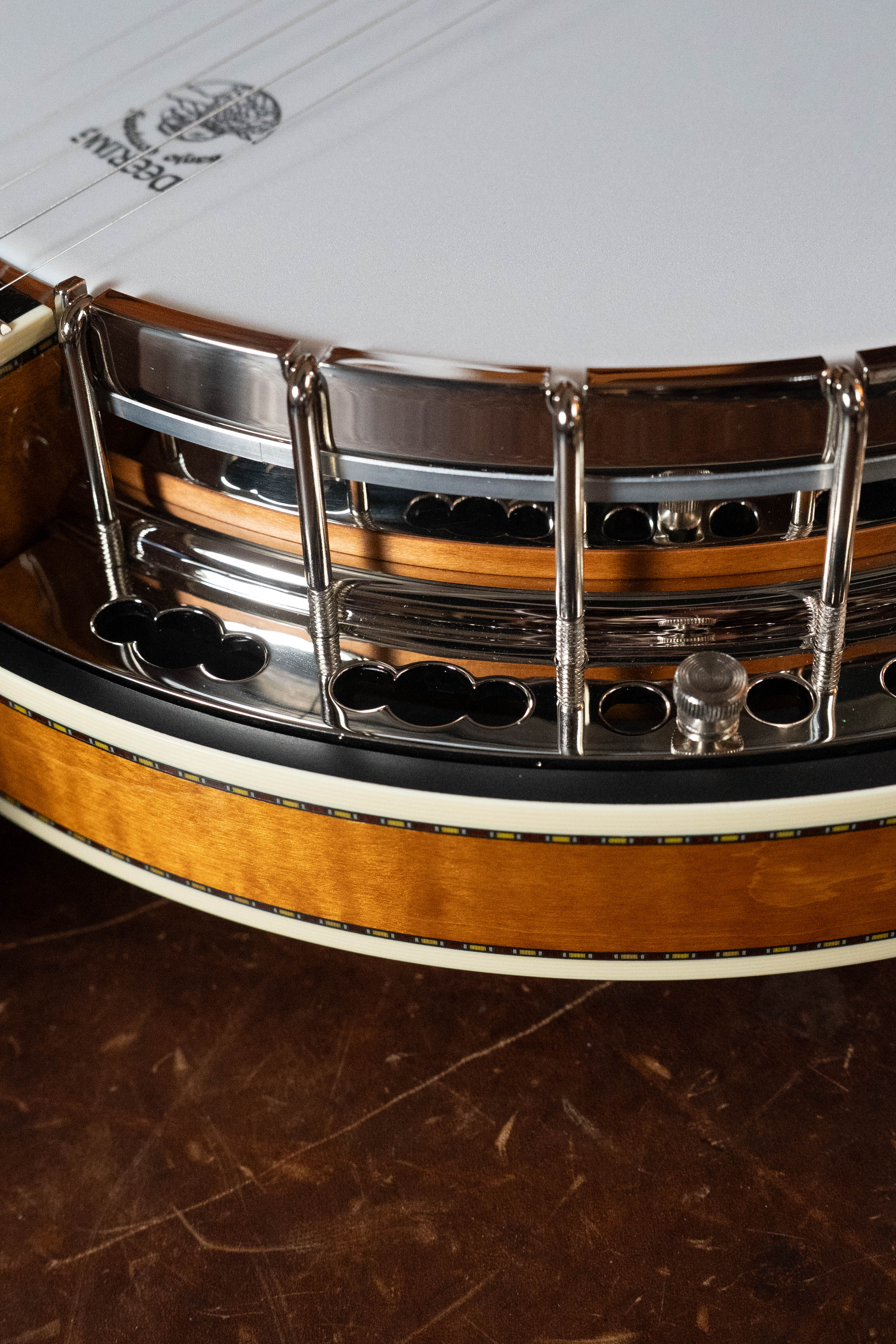 Deering Calico 5 String Curly Maple Resonator Banjo w/Spikes Installed #BC03