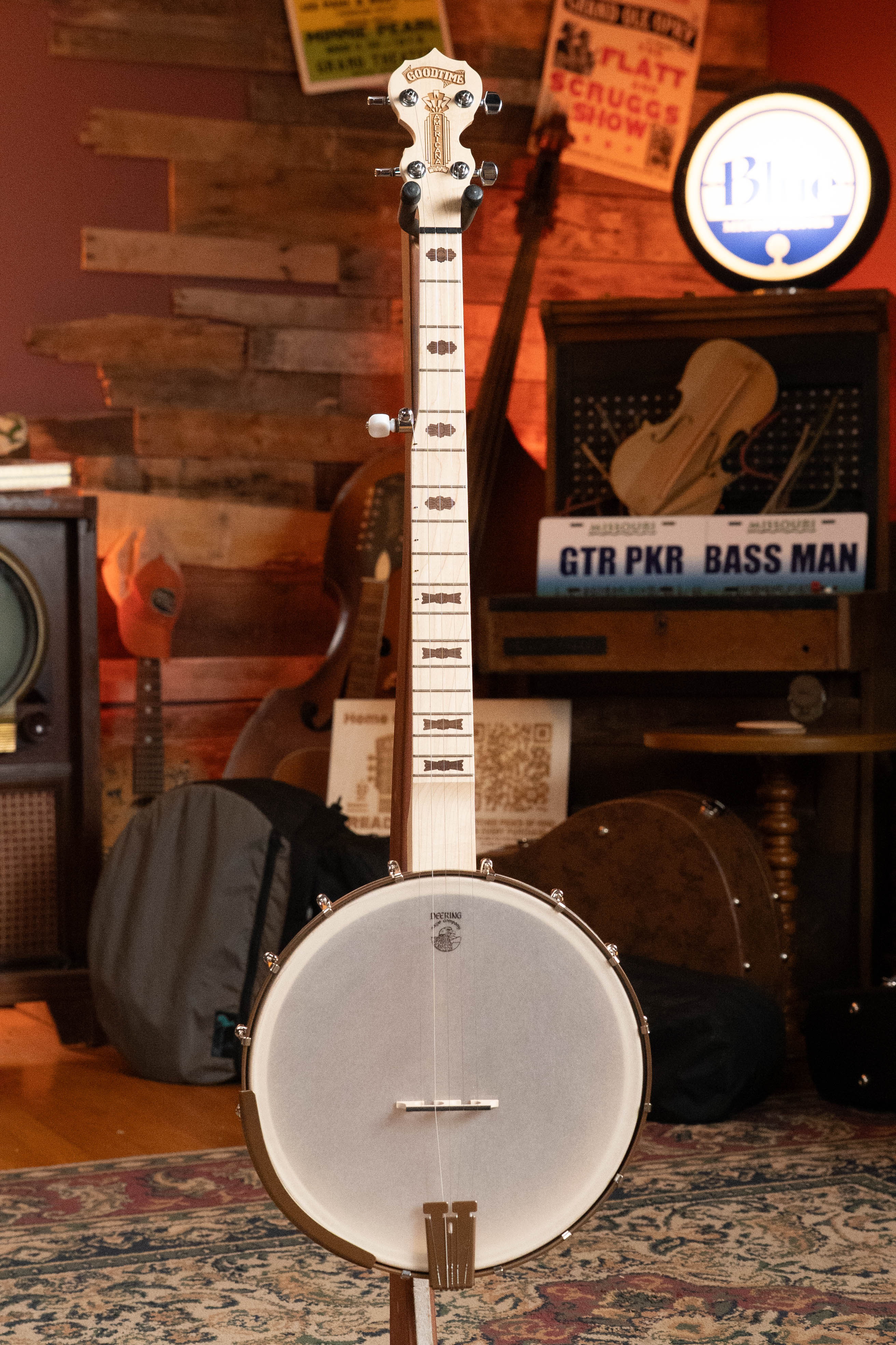 Deering Goodtime Americana 5-String Open Back Banjo w/Scooped Neck and Spikes Installed #3253