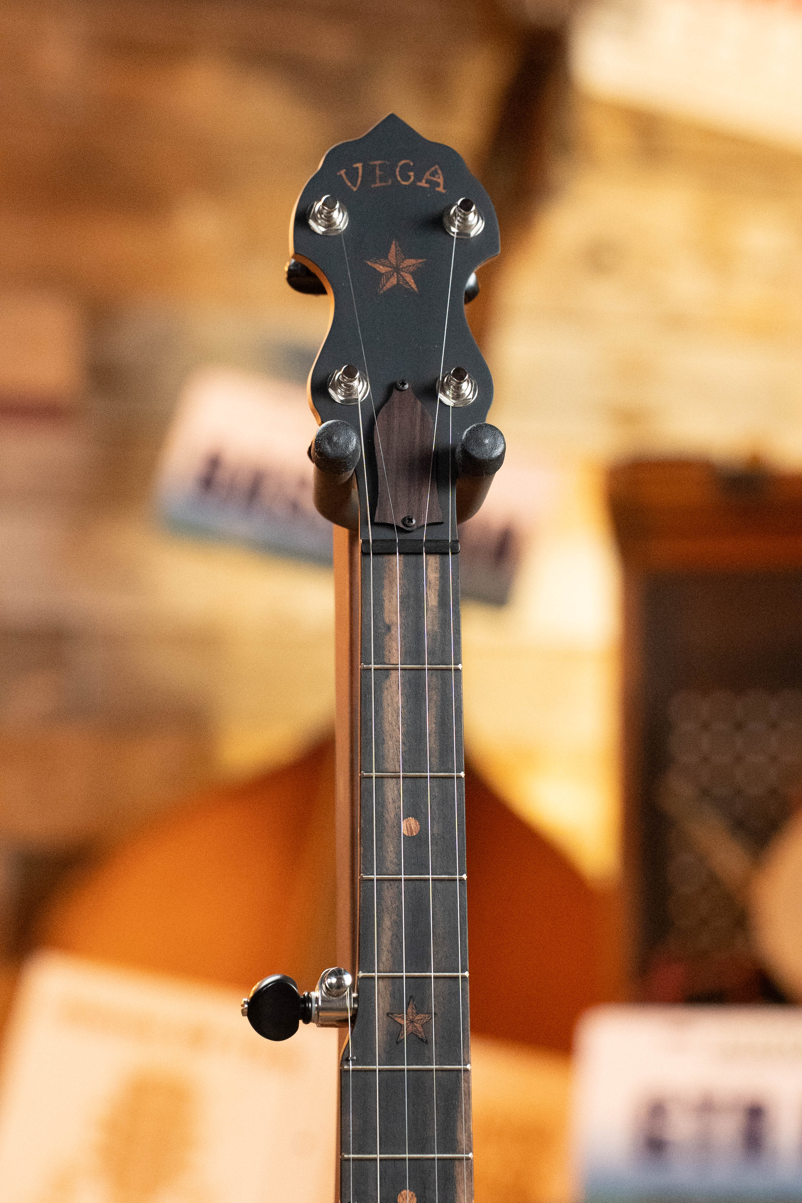 Deering Vega Vintage Star 5-String Cherry Banjo w/Spikes Installed #BC94