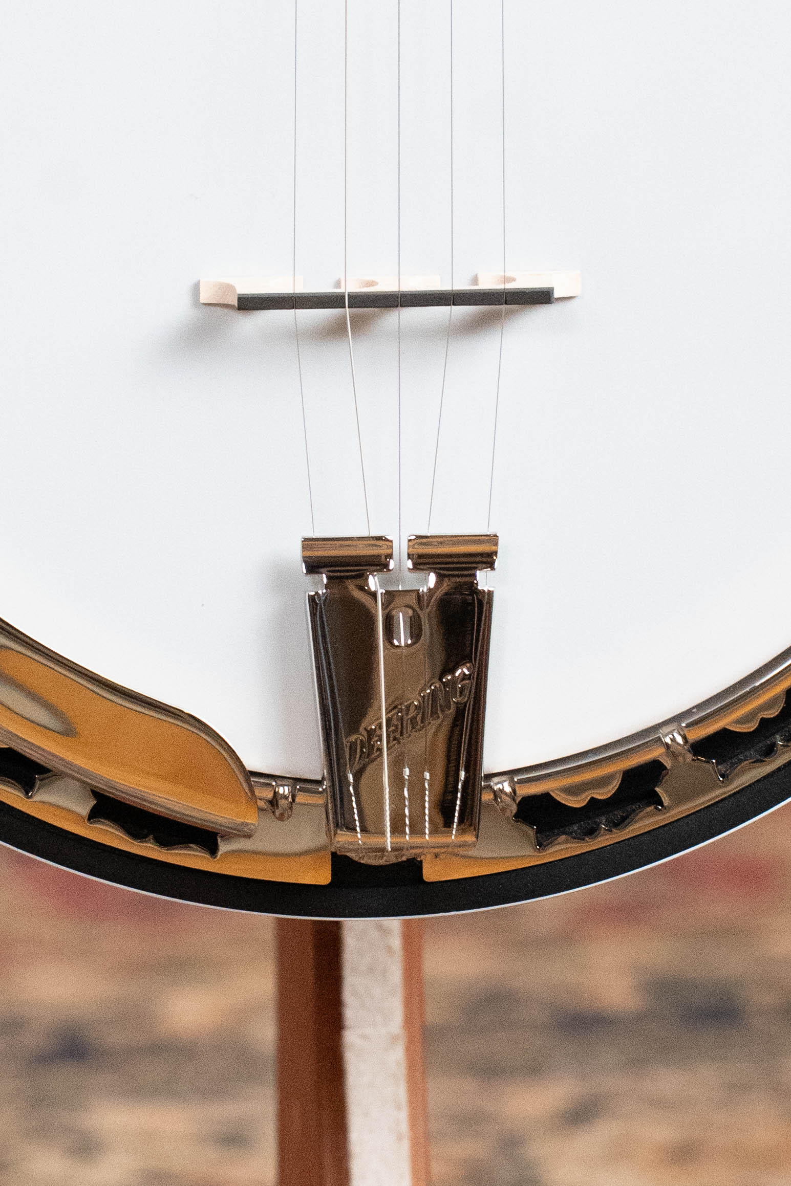 Deering White Lotus 5-String Resonator Banjo w/Spikes Installed #BB44