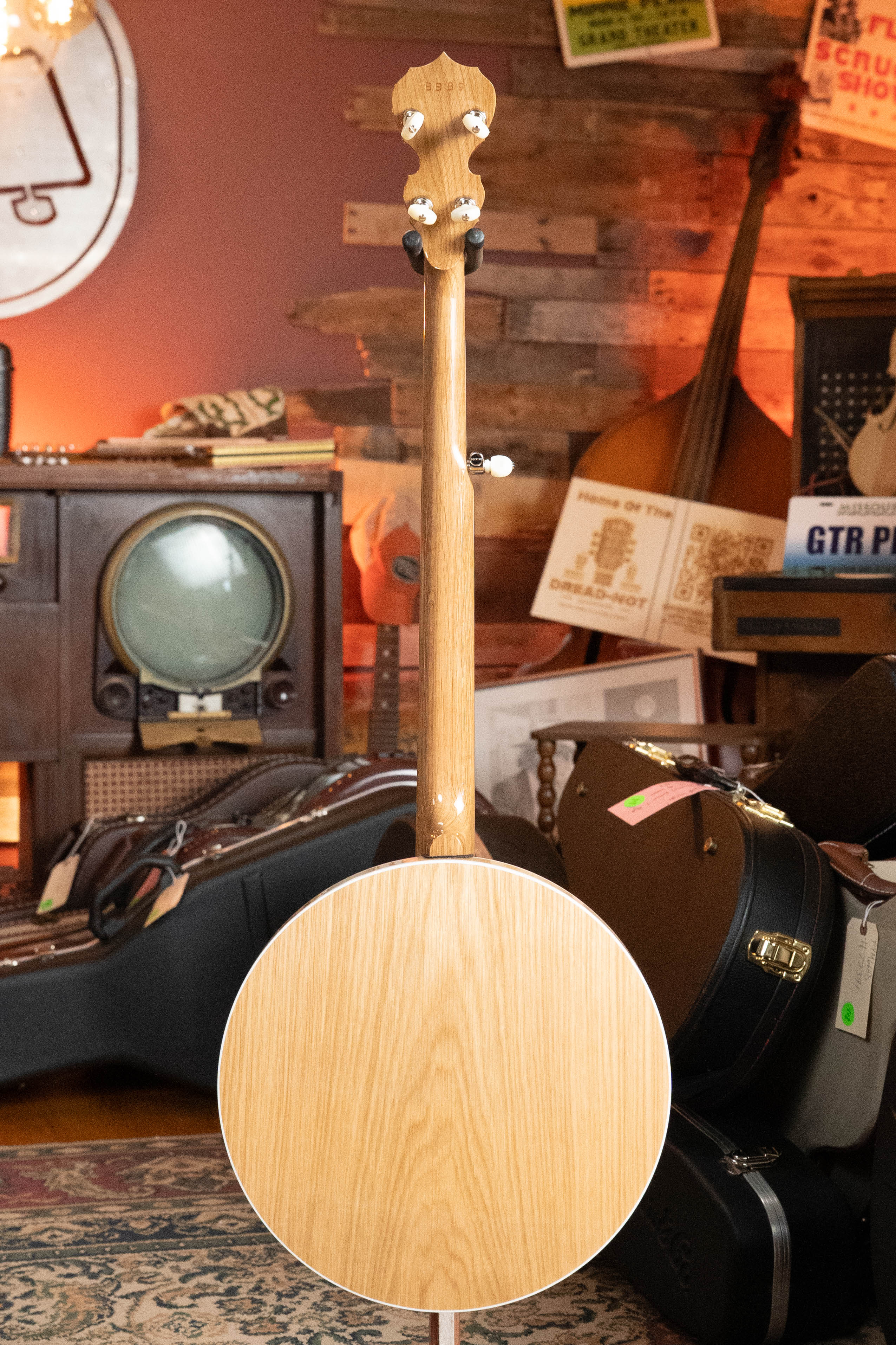 Deering White Lotus 5-String Resonator Banjo w/Spikes Installed #BB89