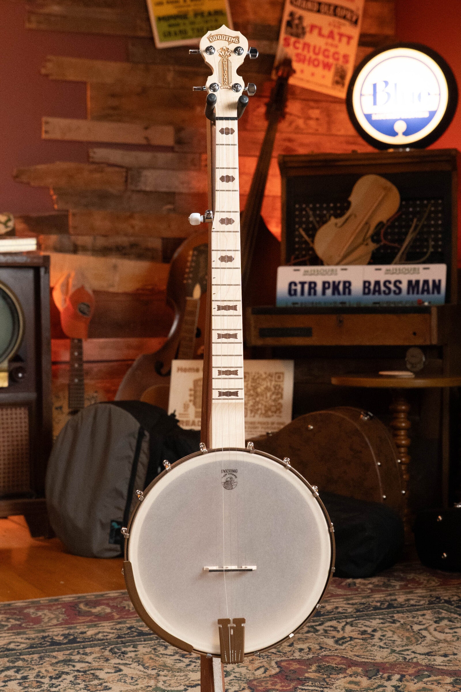 Deering Goodtime Americana 5-String Open Back Banjo w/Scooped Neck and Spikes Installed #3253