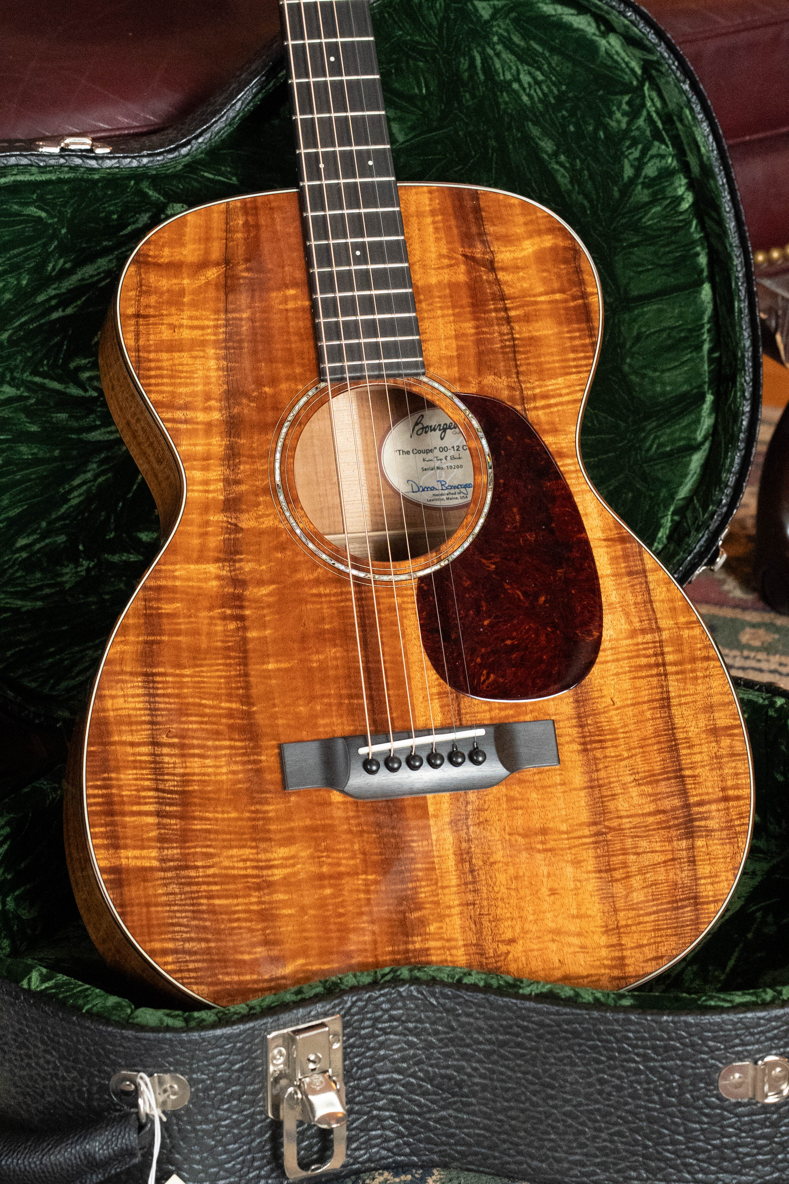 *Dread-Not Certified Used* Bourgeois Custom Built OO-12 Coupe All Figured Koa 12-Fret Acoustic Guitar #0200
