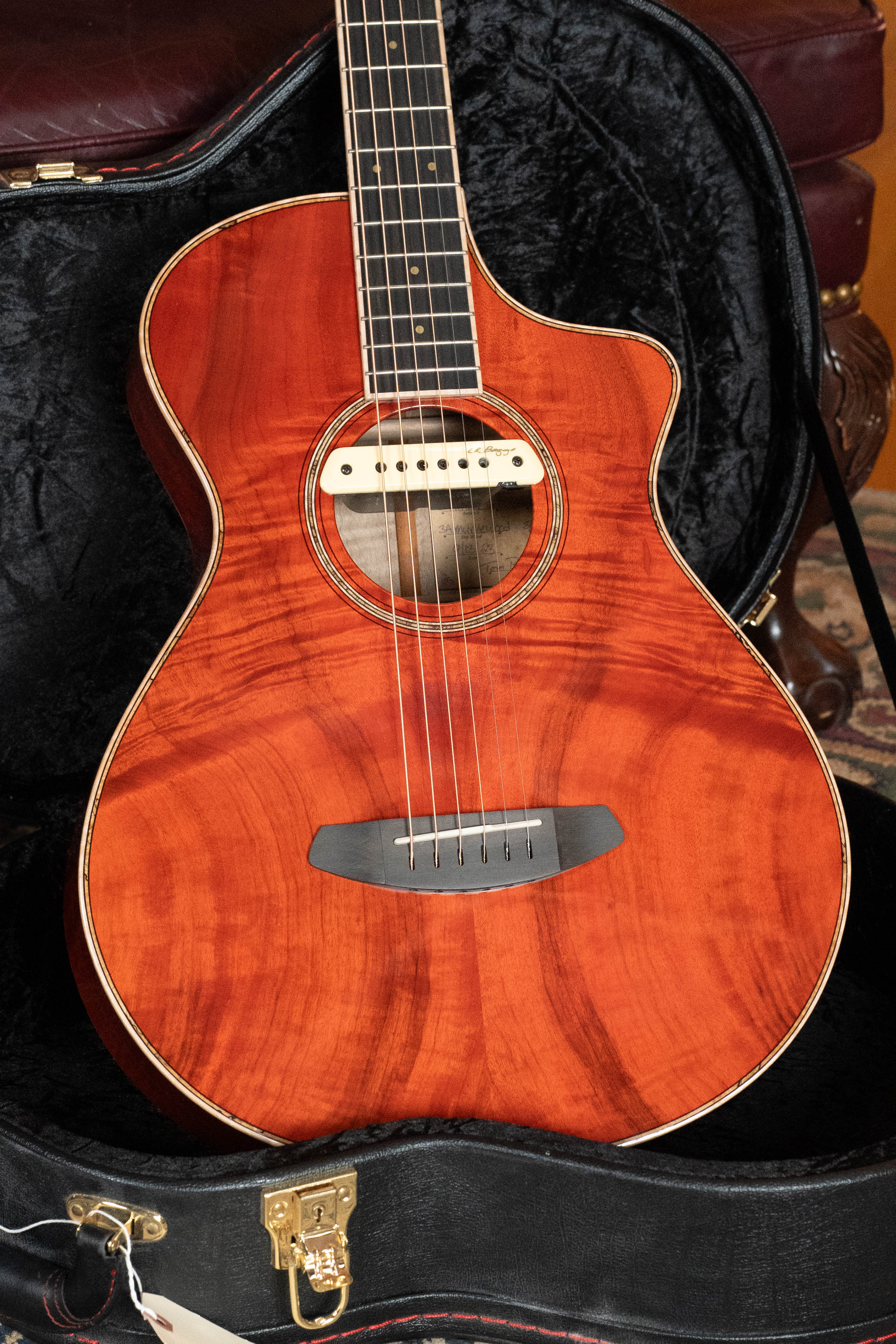 *Dread-Not Certified Used* Breedlove Tom Bedell's Blues Orange Vintage Edition All Myrtlewood Concertina Cutaway Guitar w/LR Baggs Pickup #9079