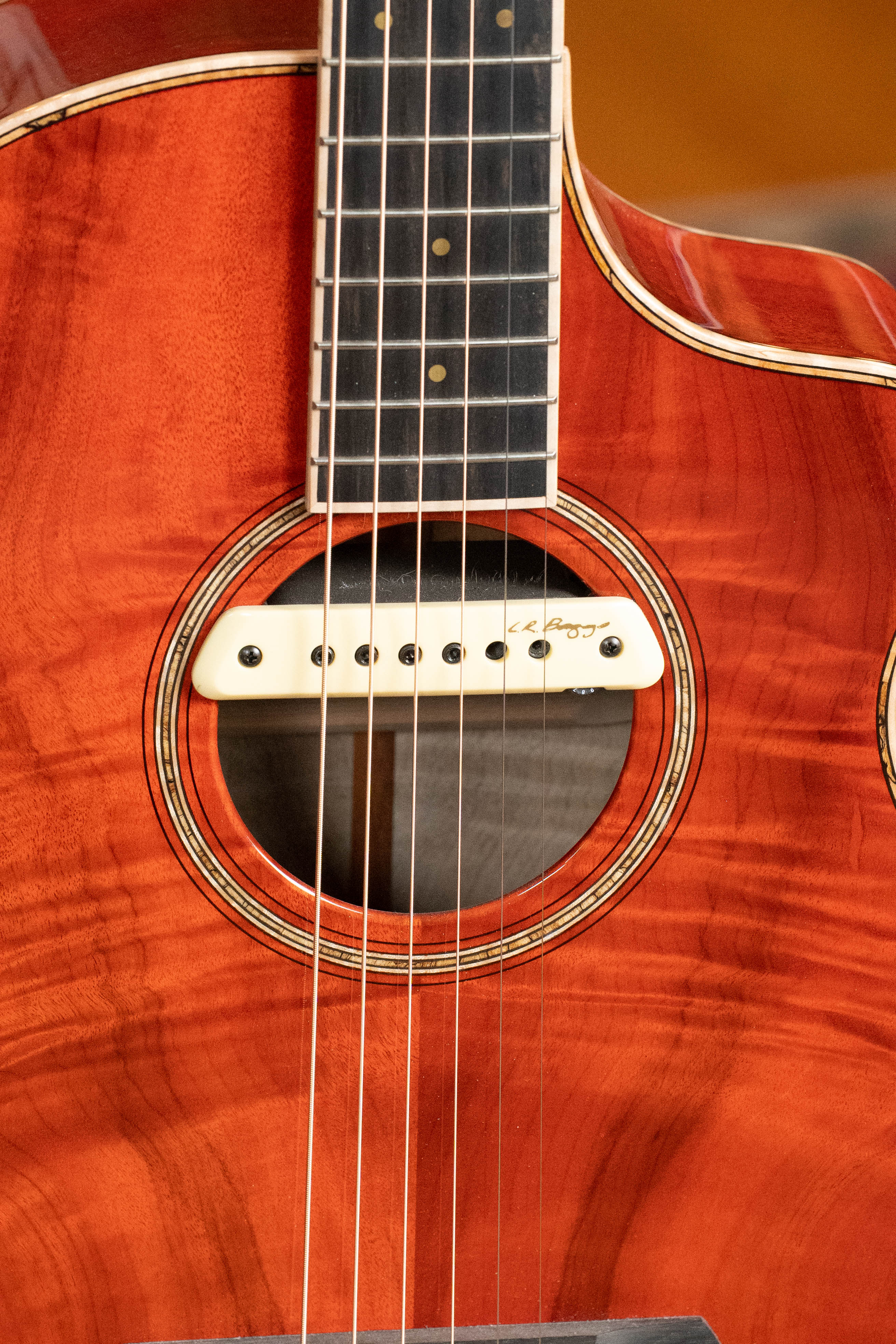 *Dread-Not Certified Used* Breedlove Tom Bedell's Blues Orange Vintage Edition All Myrtlewood Concertina Cutaway Guitar w/LR Baggs Pickup #9079