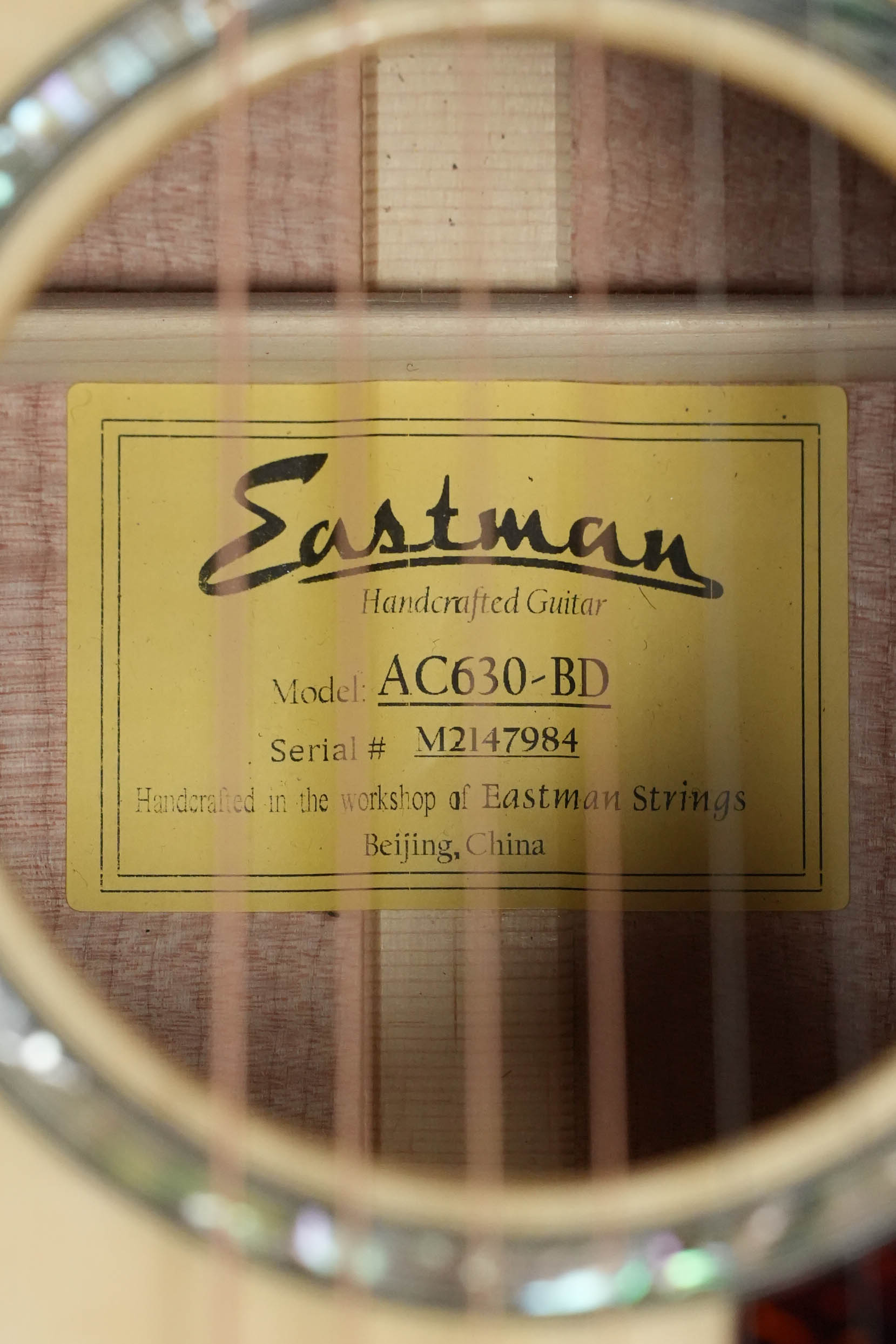 (Used) Eastman AC630-BD Engelmann Spruce/Flamed Maple Blonde Jumbo Acoustic Guitar #7984
