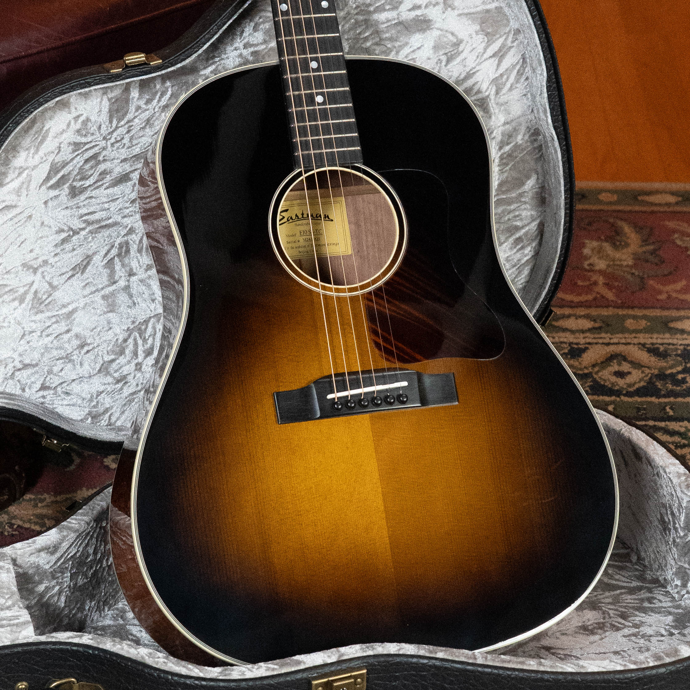*Dread-Not Certified Used* Eastman E10SS-TC Thermo-Cured Adirondack/Mahogany Sunburst Slope Shoulder Dreadnought Acoustic Guitar #3423