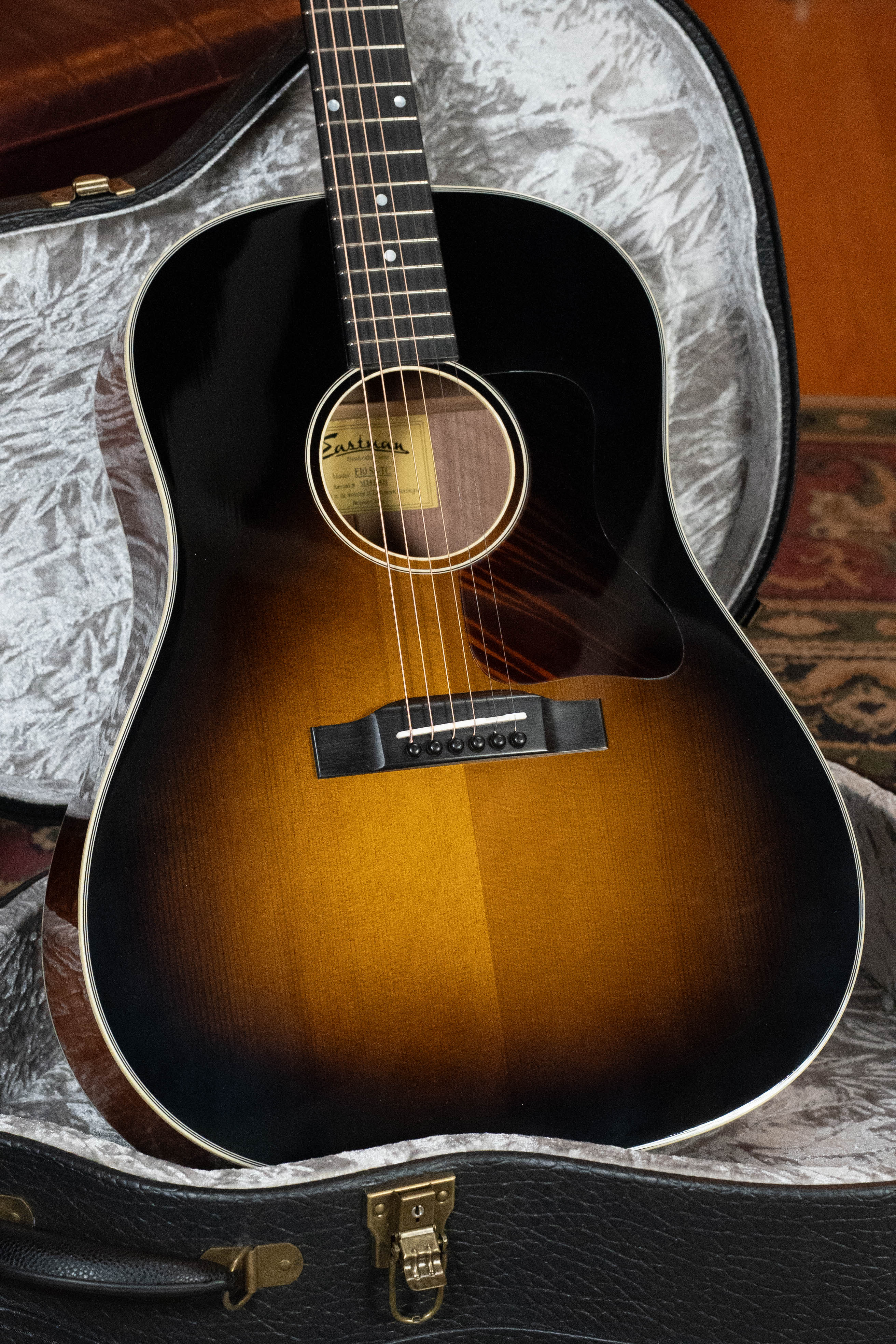 *Dread-Not Certified Used* Eastman E10SS-TC Thermo-Cured Adirondack/Mahogany Sunburst Slope Shoulder Dreadnought Acoustic Guitar #3423