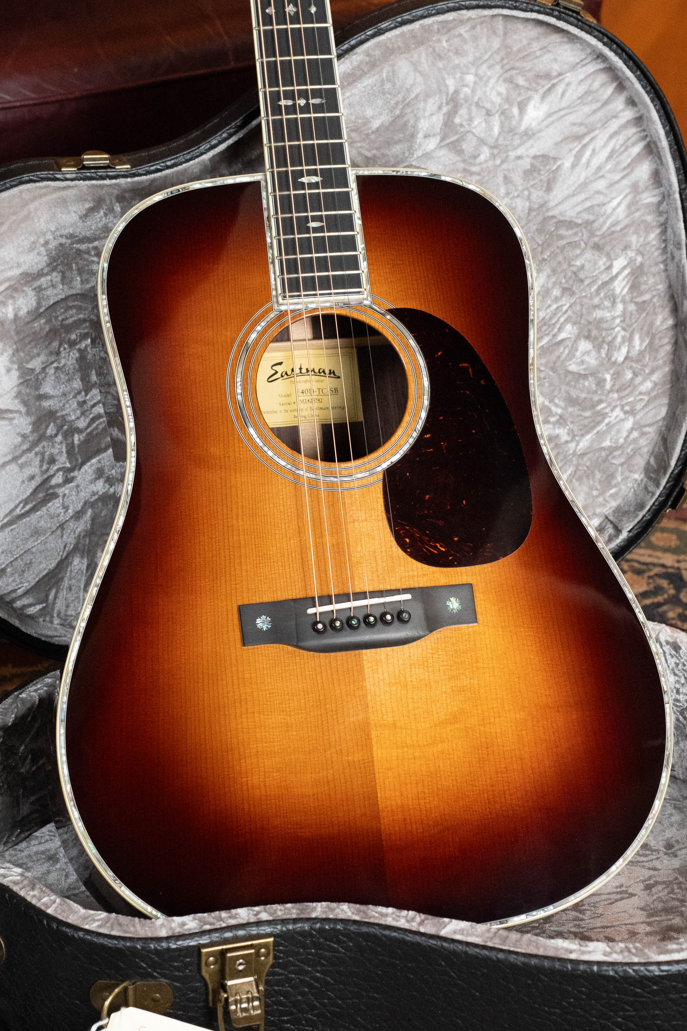 *Dread-Not Certified Used* Eastman E40D-TC-SB Thermo-cured AAA Grade Adirondack/Rosewood Sunburst Dreadnought Acoustic Guitar #5742