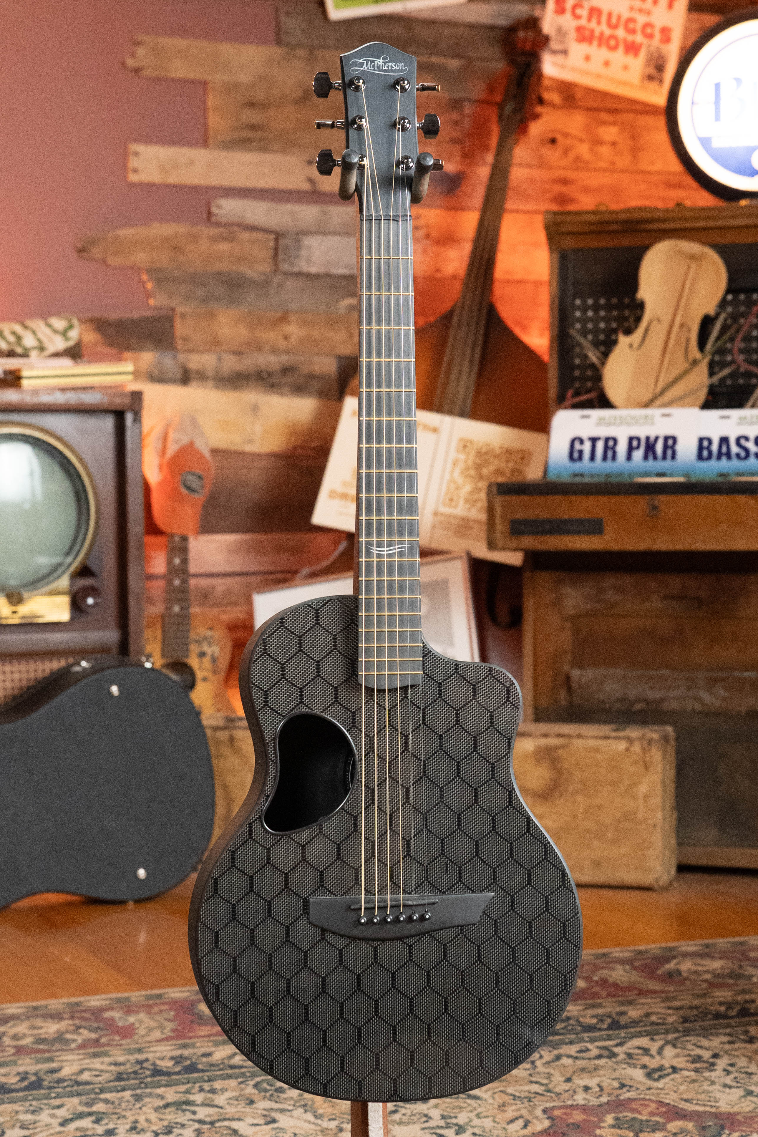 *Dread-Not Certified Used* McPherson Carbon Fiber Touring Series Blackout Honeycomb Guitar w/L.R. Baggs Element Pickup #2106