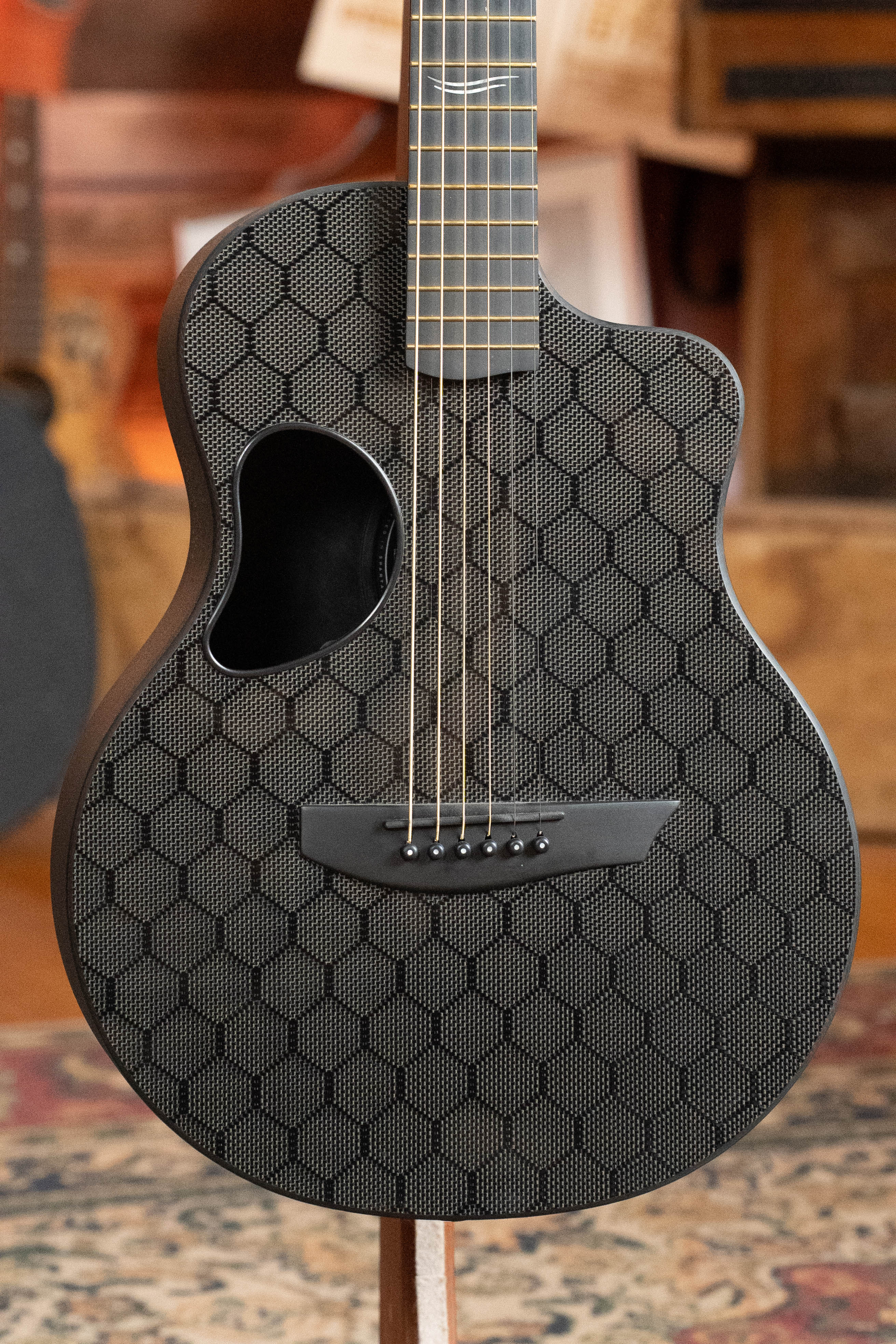*Dread-Not Certified Used* McPherson Carbon Fiber Touring Series Blackout Honeycomb Guitar w/L.R. Baggs Element Pickup #2106