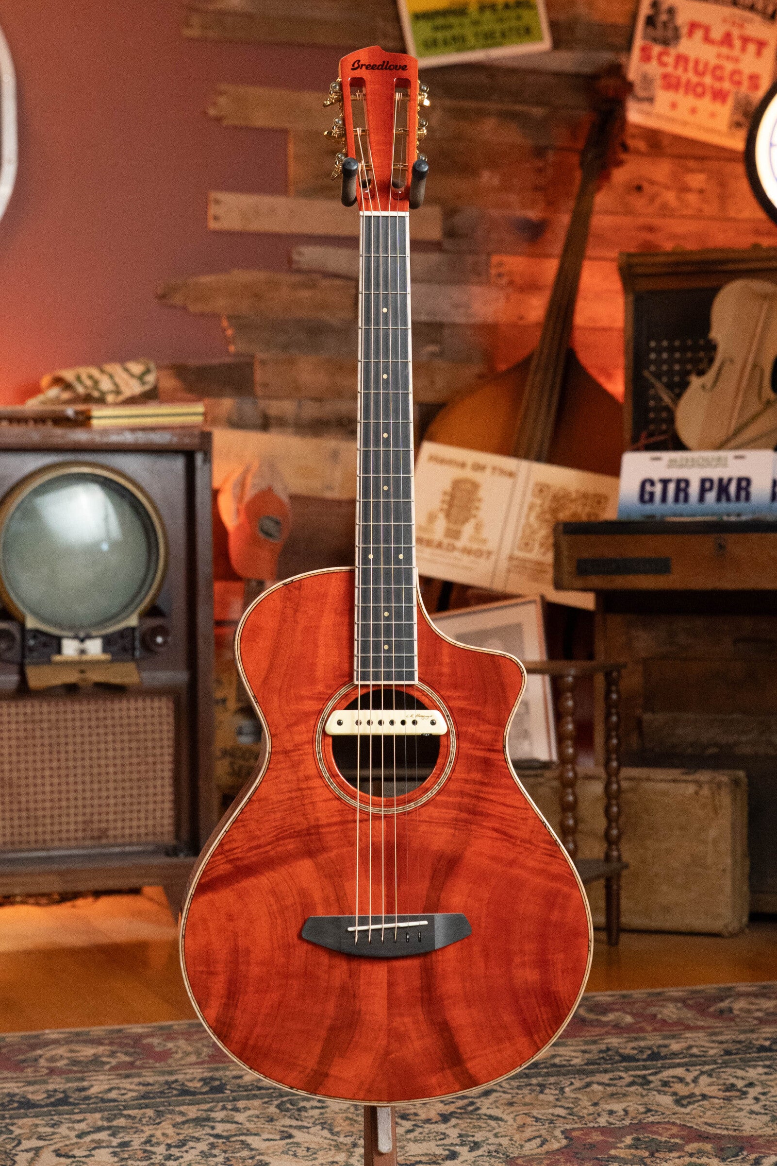 *Dread-Not Certified Floor Model* Breedlove Tom Bedell's Blues Orange Vintage Edition All Myrtlewood Concertina Cutaway Acoustic Guitar w/ LR Baggs M1 Pickup #9079