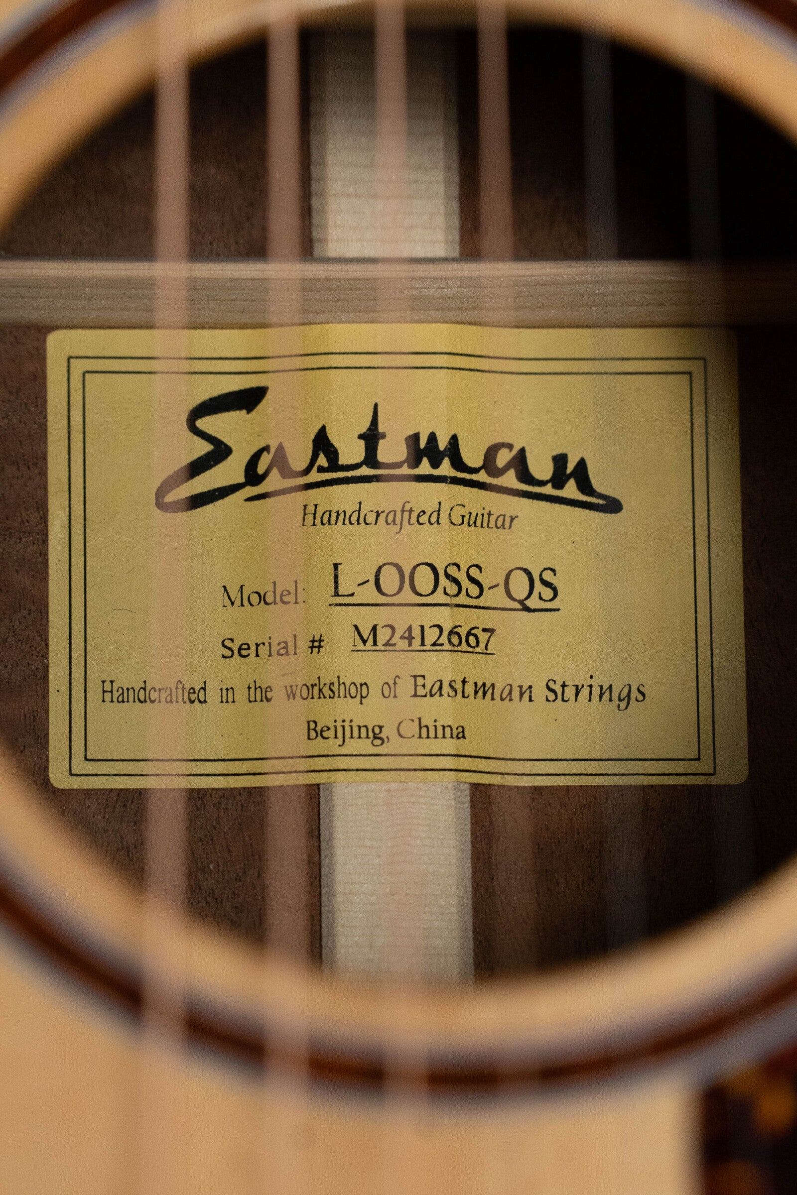 *Dread-Not Certified Used* Eastman L-OOSS-QS Luthier Series European Spruce/AA Quilted Sapele OO Acoustic Guitar #2667